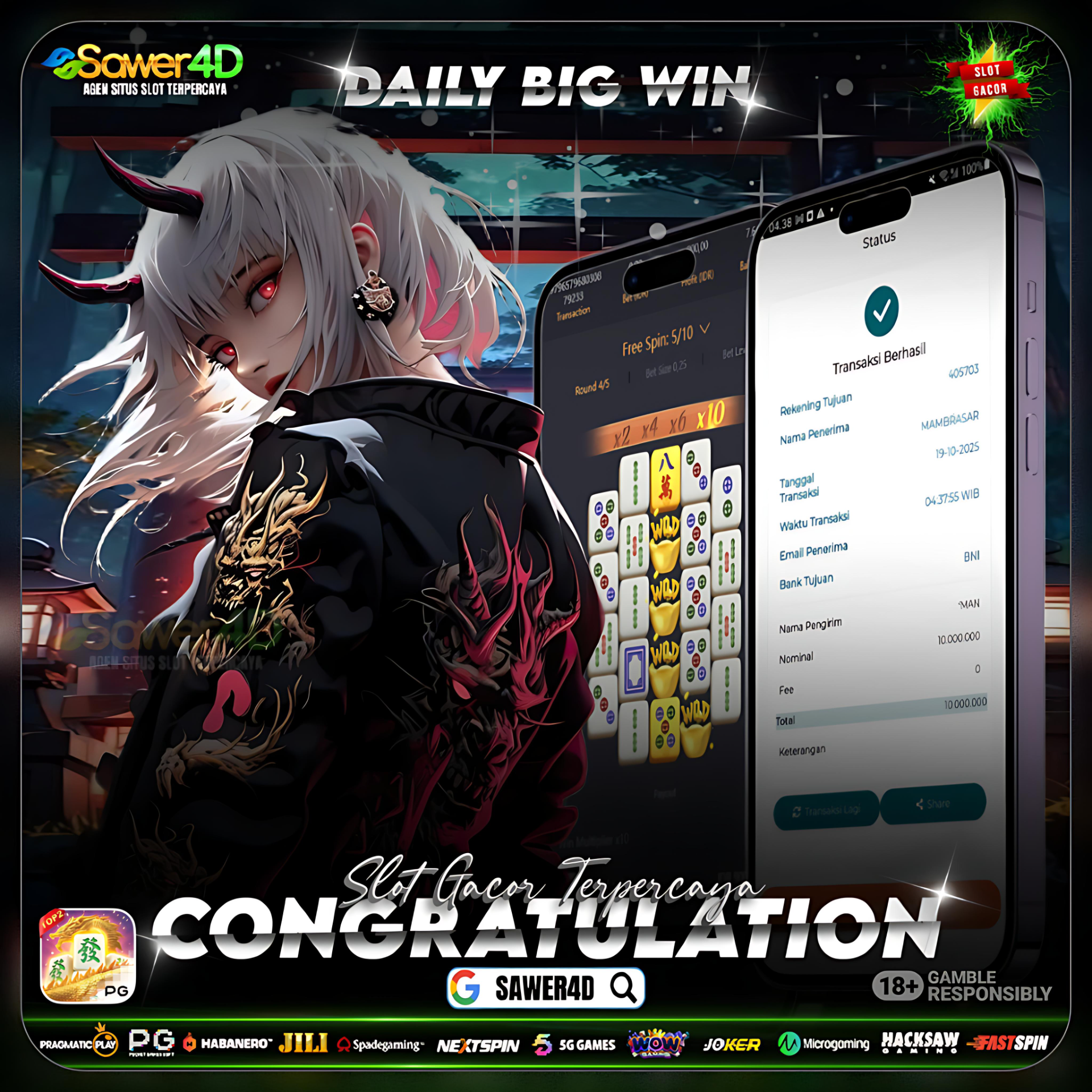 PG SOFT - JACKPOT SLOT MAJONG WAYS 2  Rp.10.000.000,- LUNAS