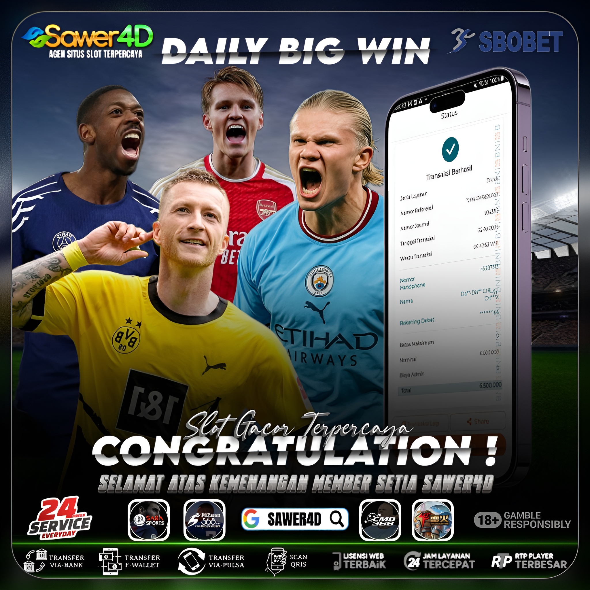 SPORTBOOK - JACKPOT PARLAY  Rp.6.500.000,- LUNAS