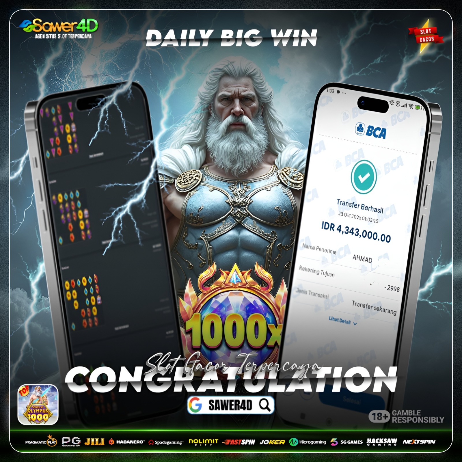 PETIR MENYAMBAR , REKENING PUN AMBYARRRR ⚡