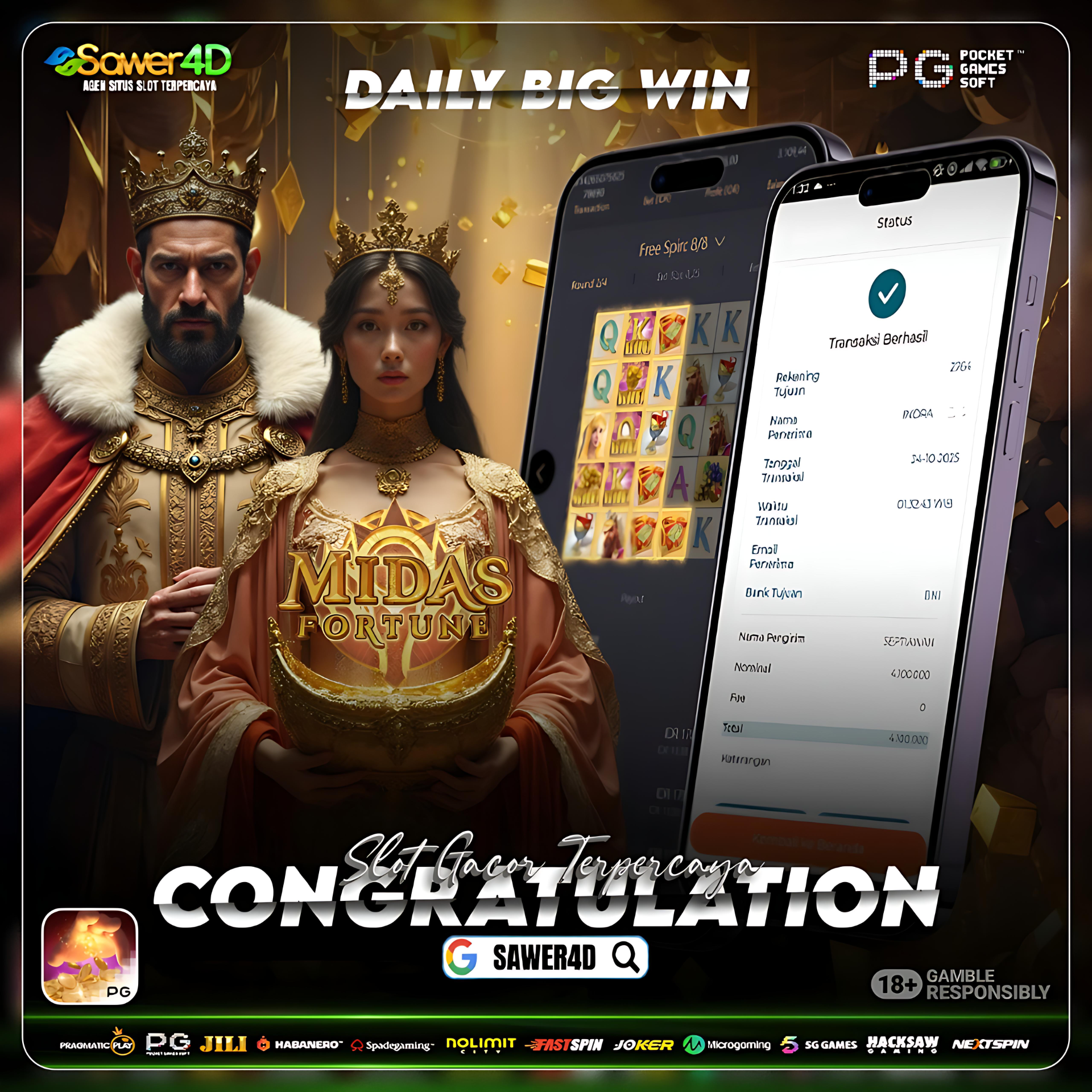 SENTUHAN EMAS DEWA MIDAS BENERAN NYATA! 💰KEMENANGAN FANTASTIS SEBESAR Rp.4.100.000 💎✨