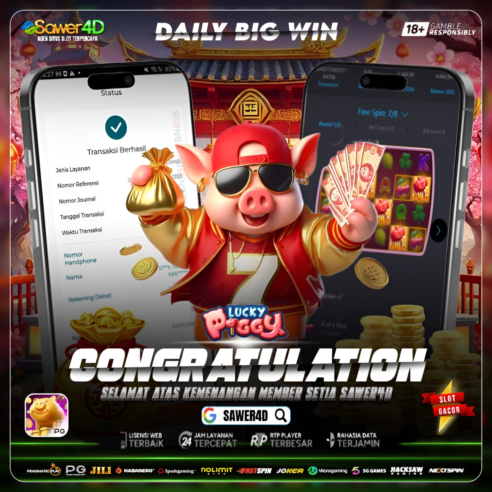 Si babi kecil bawa hoki gede! 🐷💸