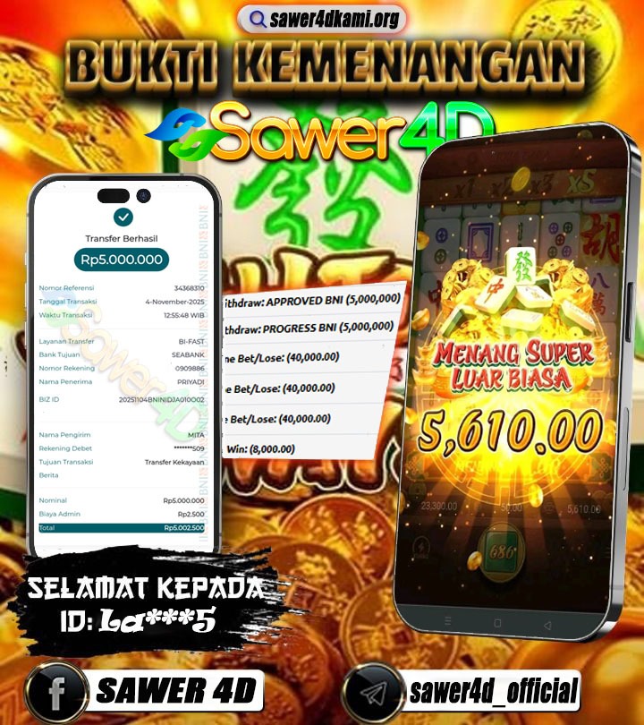 💎 Selamat untuk pemain yang menang besar di Mahjong Ways 2 dari PG Soft!