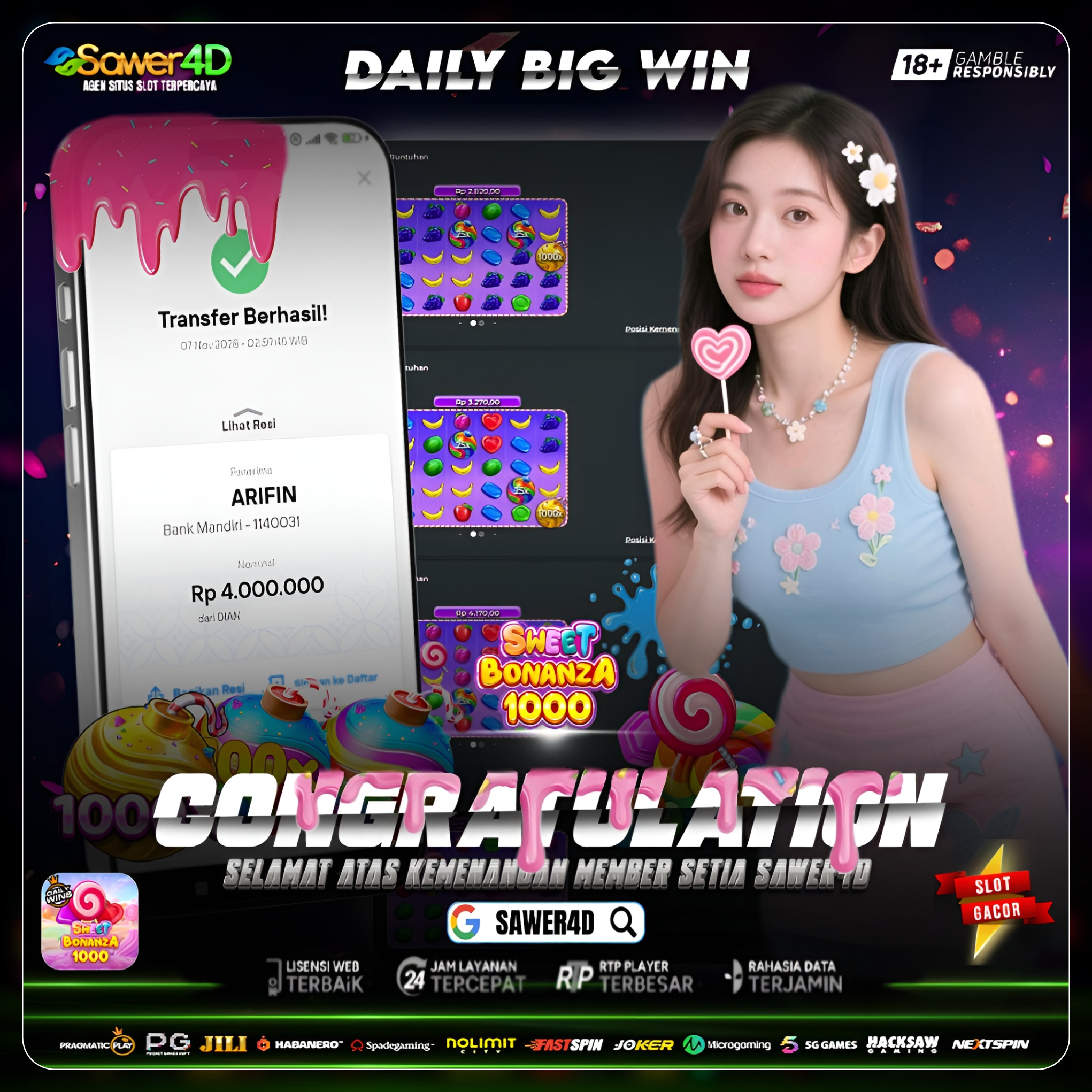 💣 “BOOMMM!!! PERMENNYA MELEDAK!! SWEET BONANZA 1000 GAK ADA OBATTT!!! 🍬💥💰”