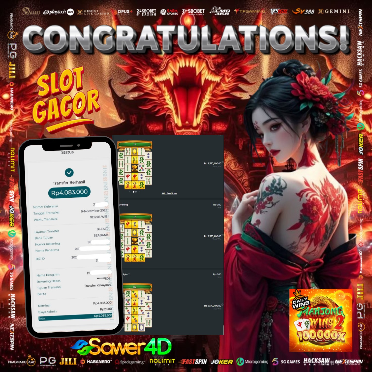 JANGAN BINGUNG BOSKU, SEMUA GAME LAGI GACOR DI SAWER4D