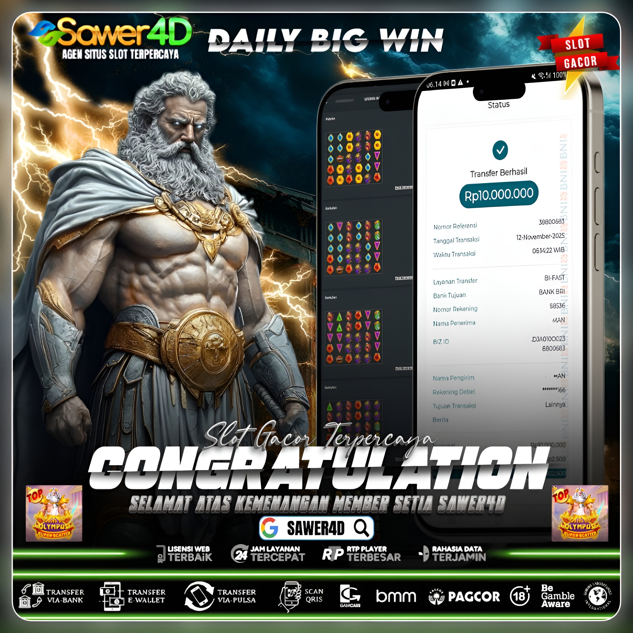 Langit terbakar petir!x500 turun kemenagnan tiada ampun 🫣💸⚡