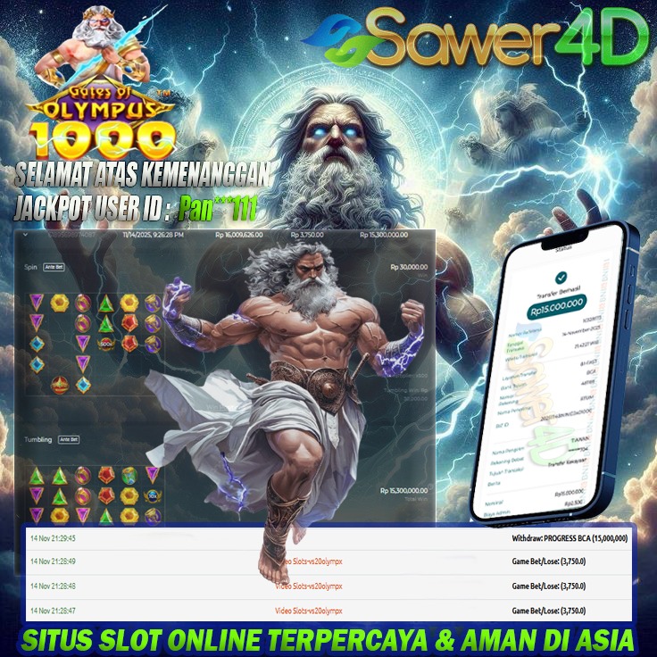 ⚡ SELAMAT ATAS KEMENANGAN DI GATE OF OLYMPUS!