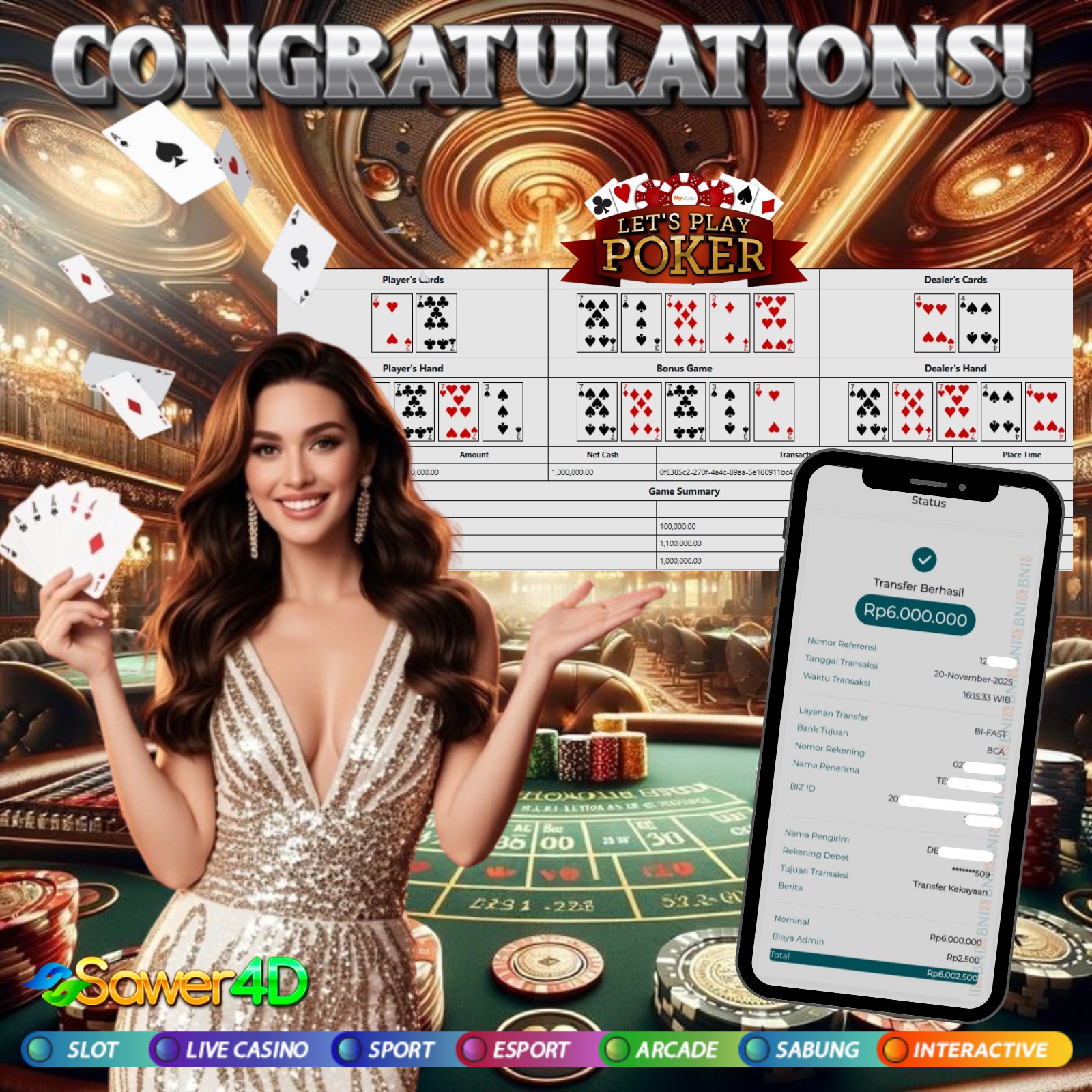 🎉 Selamat! Kemenangan Besar di Casino Holdem Poker! ♠️♥️