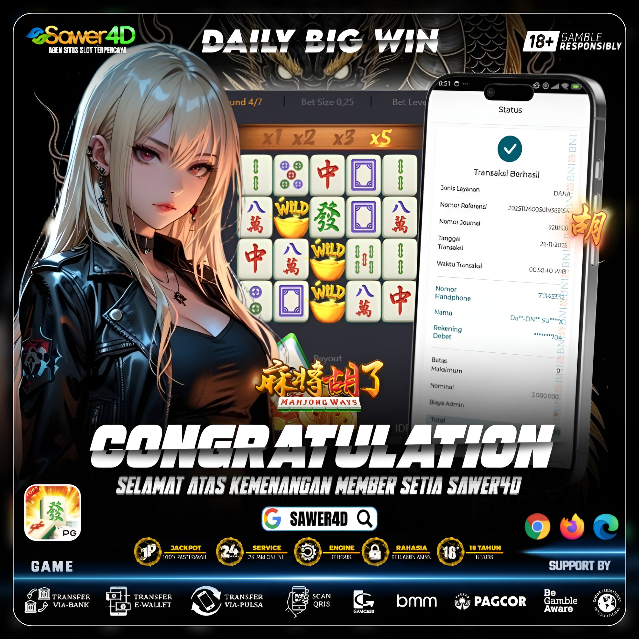 “Combo pecah, pola meledak! Malam ini Mahjong Ways 1 kasih kemenangan yang besar!”