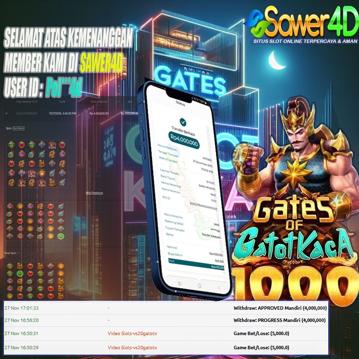 🔥 SELAMAT ATAS KEMENANGAN SPEKTAKULER DI GATE OF GATOT KACA! 🔥