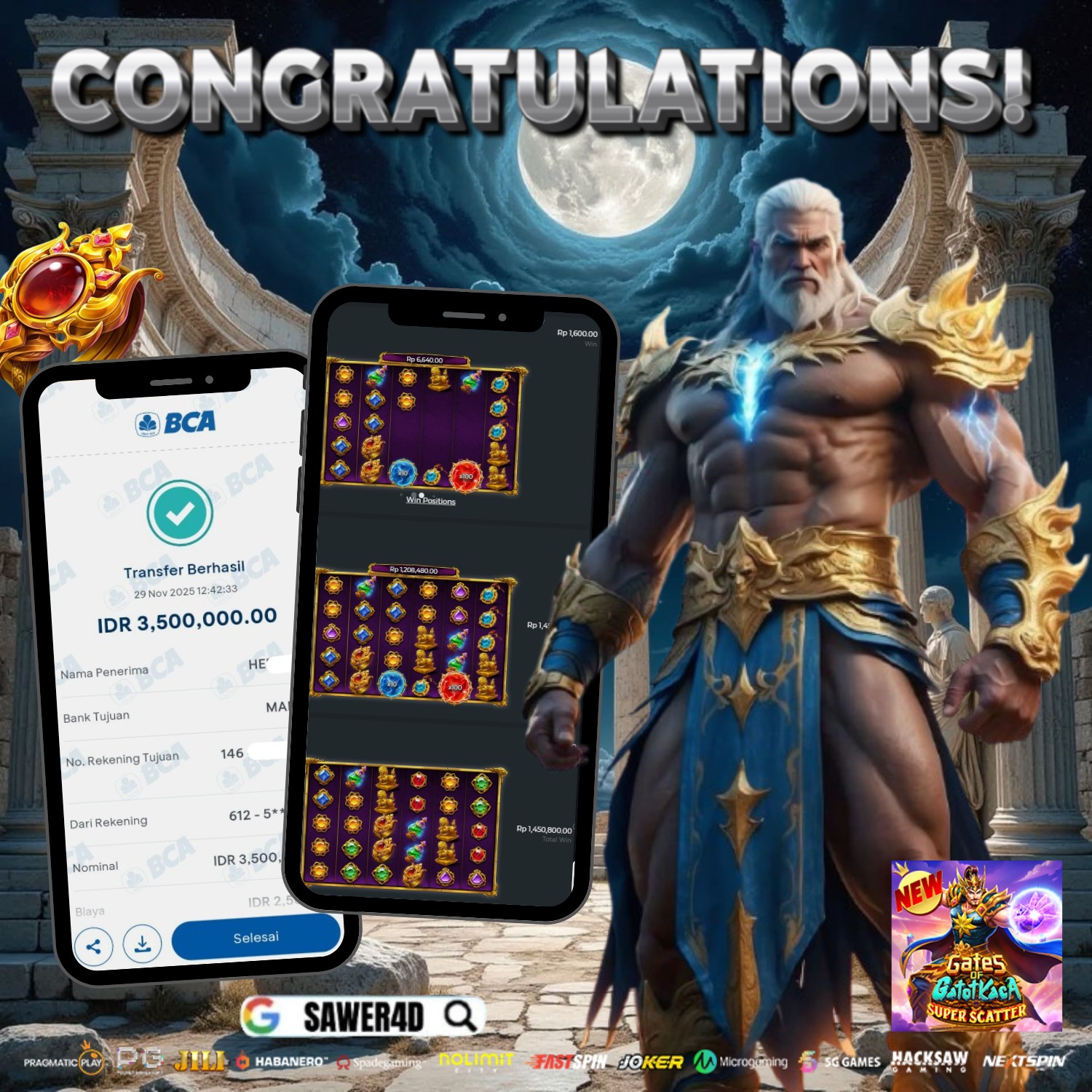 Win manis dari Gate of Gatotkaca barusan! 🔥