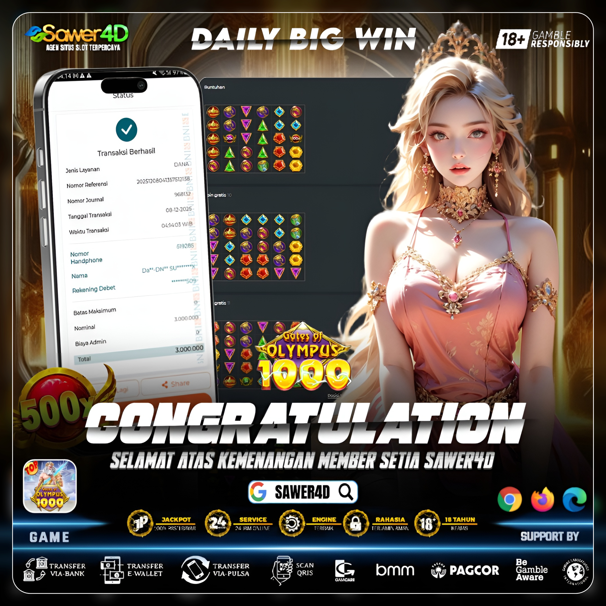 “Petir Zeus menyambar! Gate of Olympus 1000 pecah besar ⚡🔥”