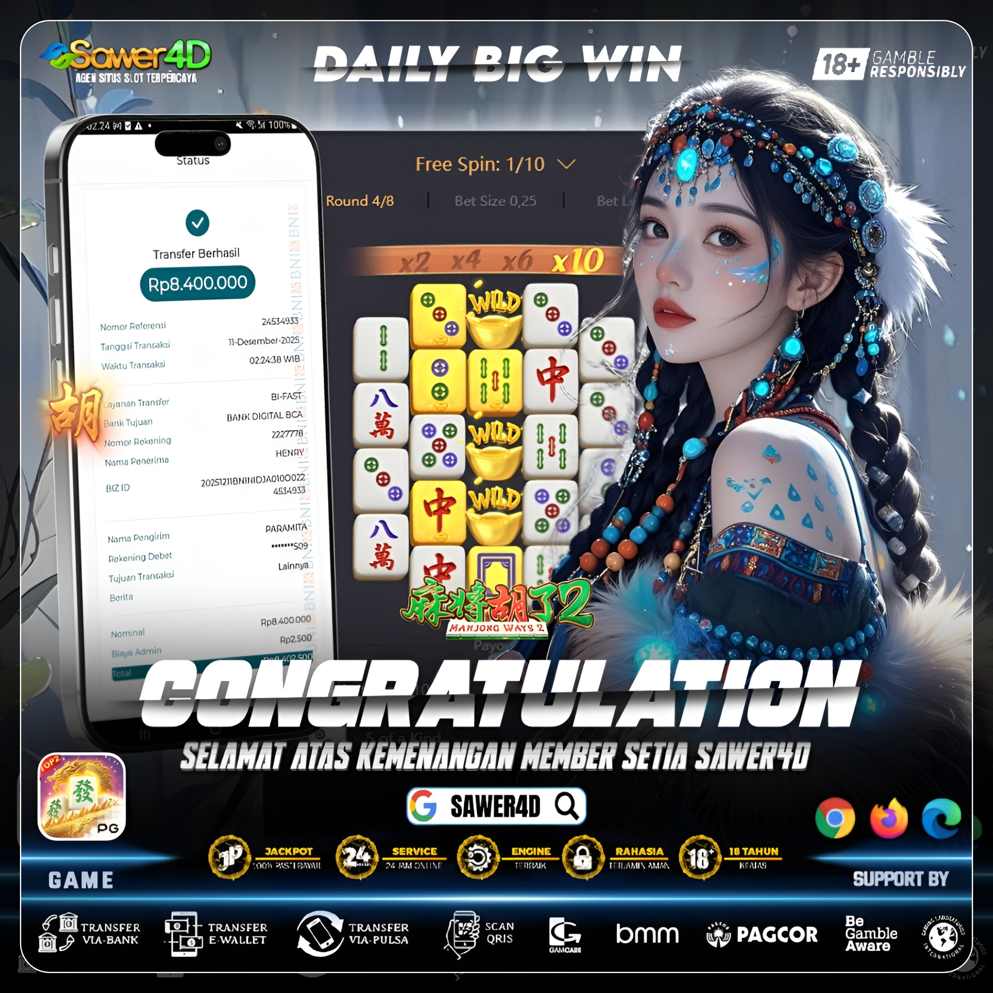 “Putaran santai, hasilnya mantap! Mahjong Ways 2 hari ini benar-benar ngasih kejutan manis! 💛✨