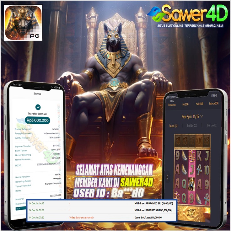 Selamat atas kemenangan brutal di permainan Anubis Wrath bosku!