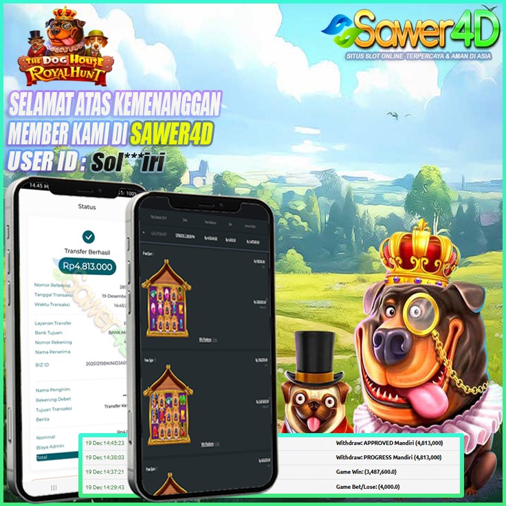 Selamat atas kemenangan gacor di The Dog House bosku! Anjingnya galak, wild pada jatuh, cuan langsung ngacir! Mantap terus boskuu!