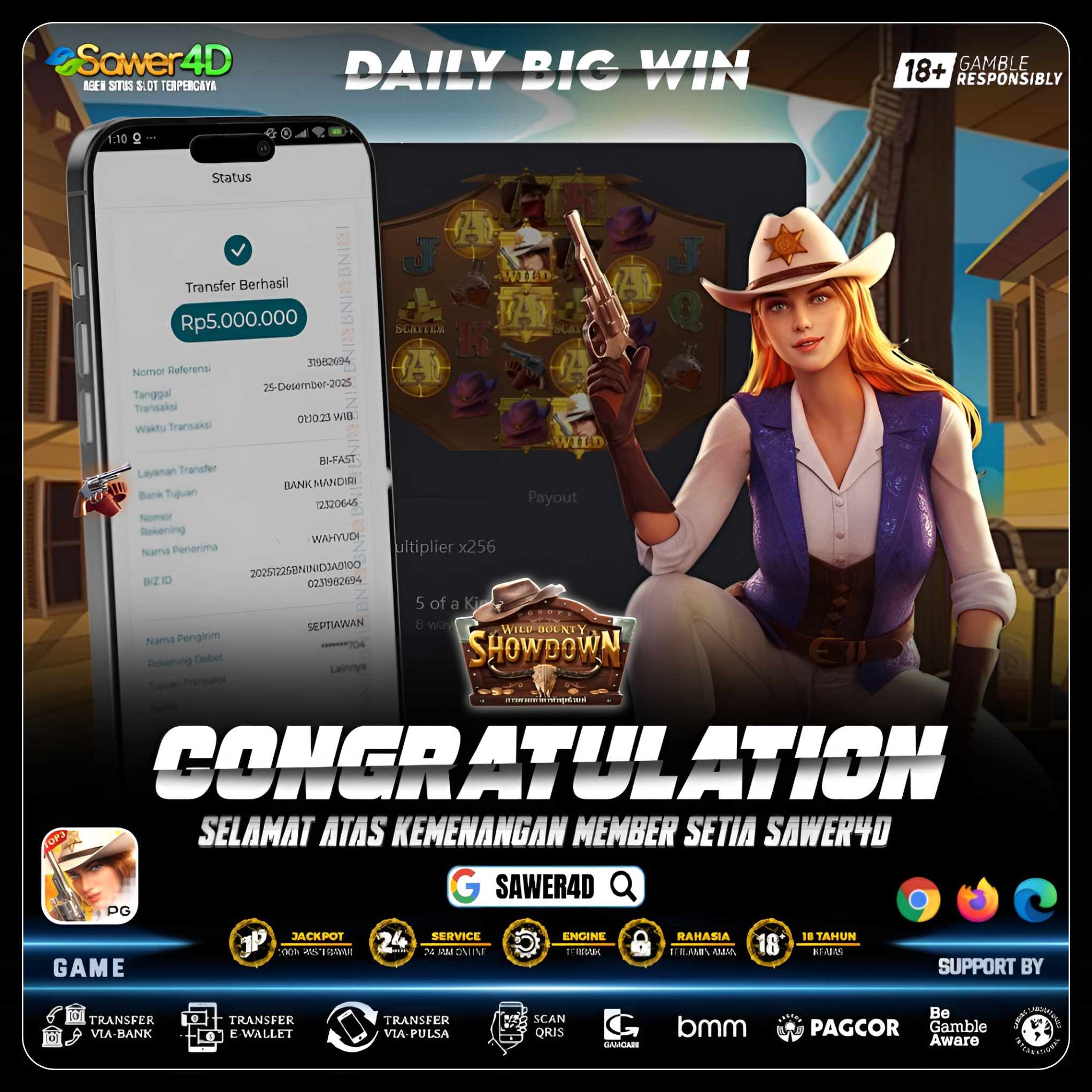 “Santai main Wild Bounty Showdown, hasilnya bikin saldo senyum lebar 🤠💰
