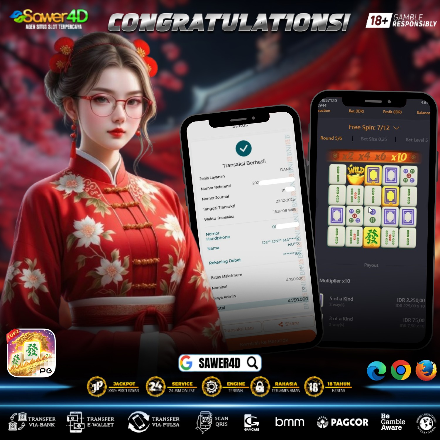 Selamat atas kemenangan di Mahjong Ways. Permainan dijalankan dengan tenang hingga akhir.