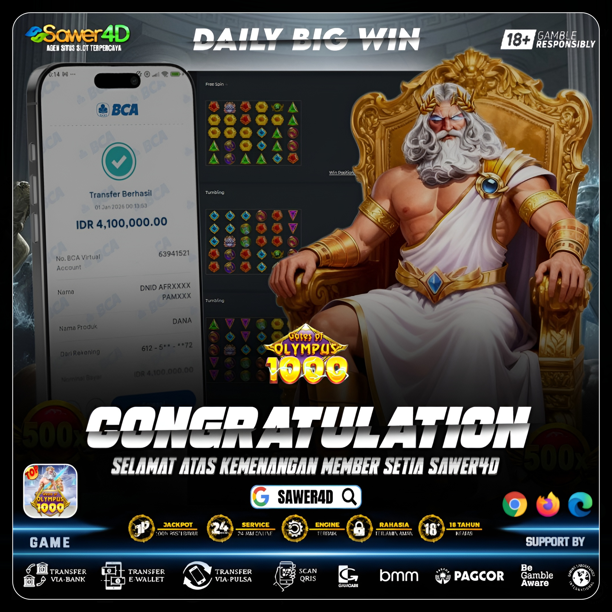 ⚡ Petir Zeus menyambar! Gate of Olympus 1000 kasih kemenangan brutal hari ini!