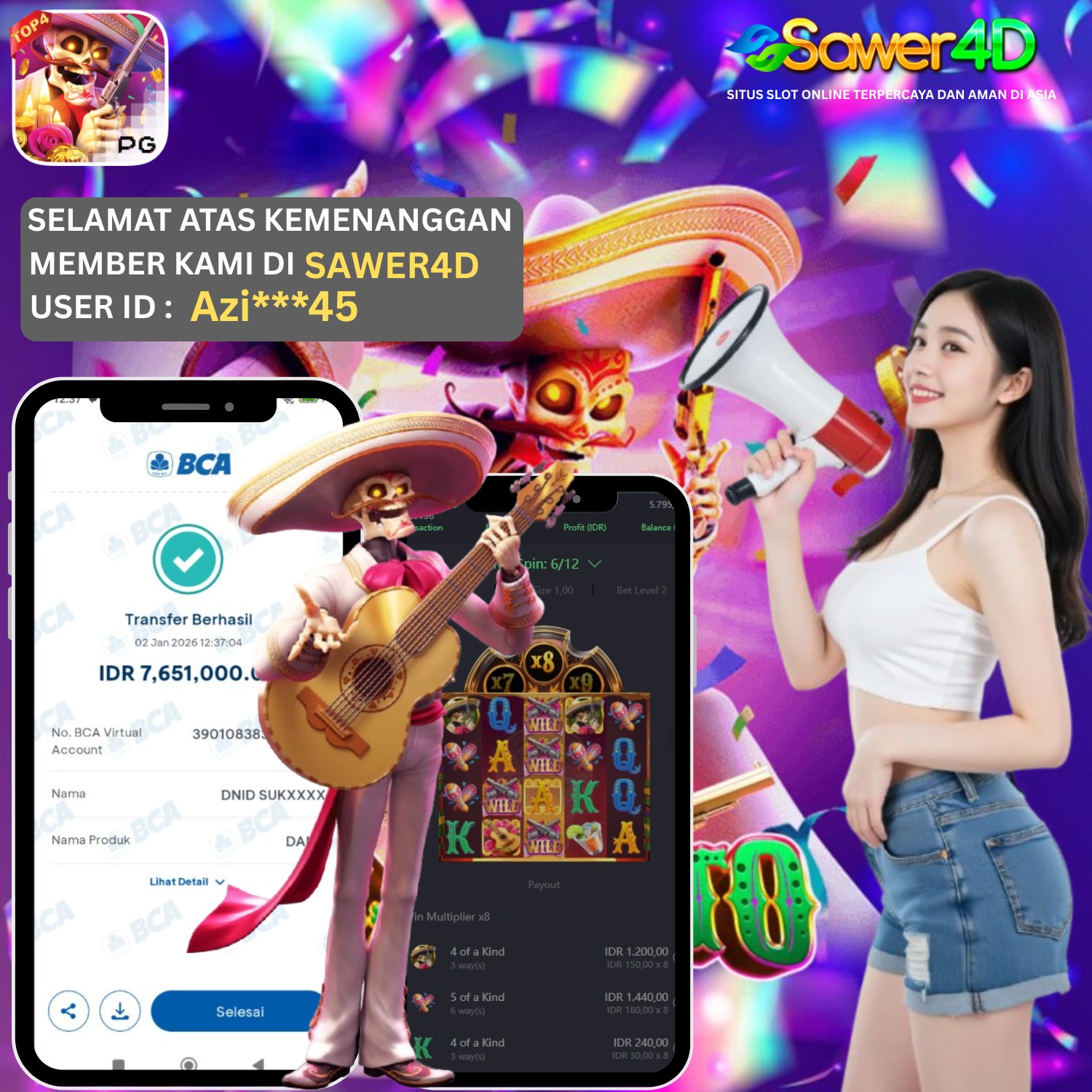 Mantap! Wild Bandito kembali kasih hasil terbaik 🏆 Timing pas, fitur bekerja optimal, dan kemenangan terkunci solid.