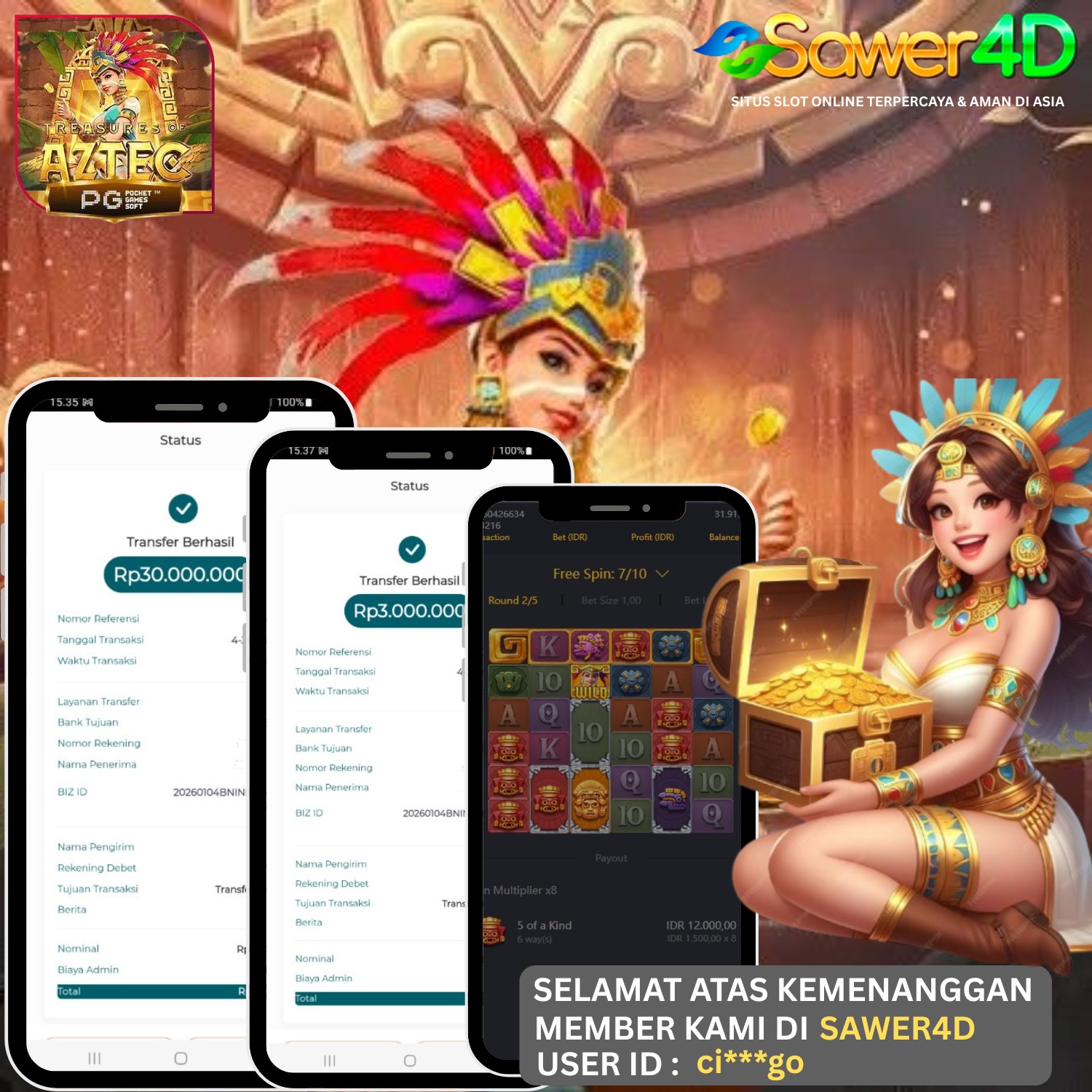 Jejak kuno terbuka, harta karun akhirnya muncul. Kemenangan di permainan Aztec ini datang dari momen yang tepat dan fokus yang terjaga