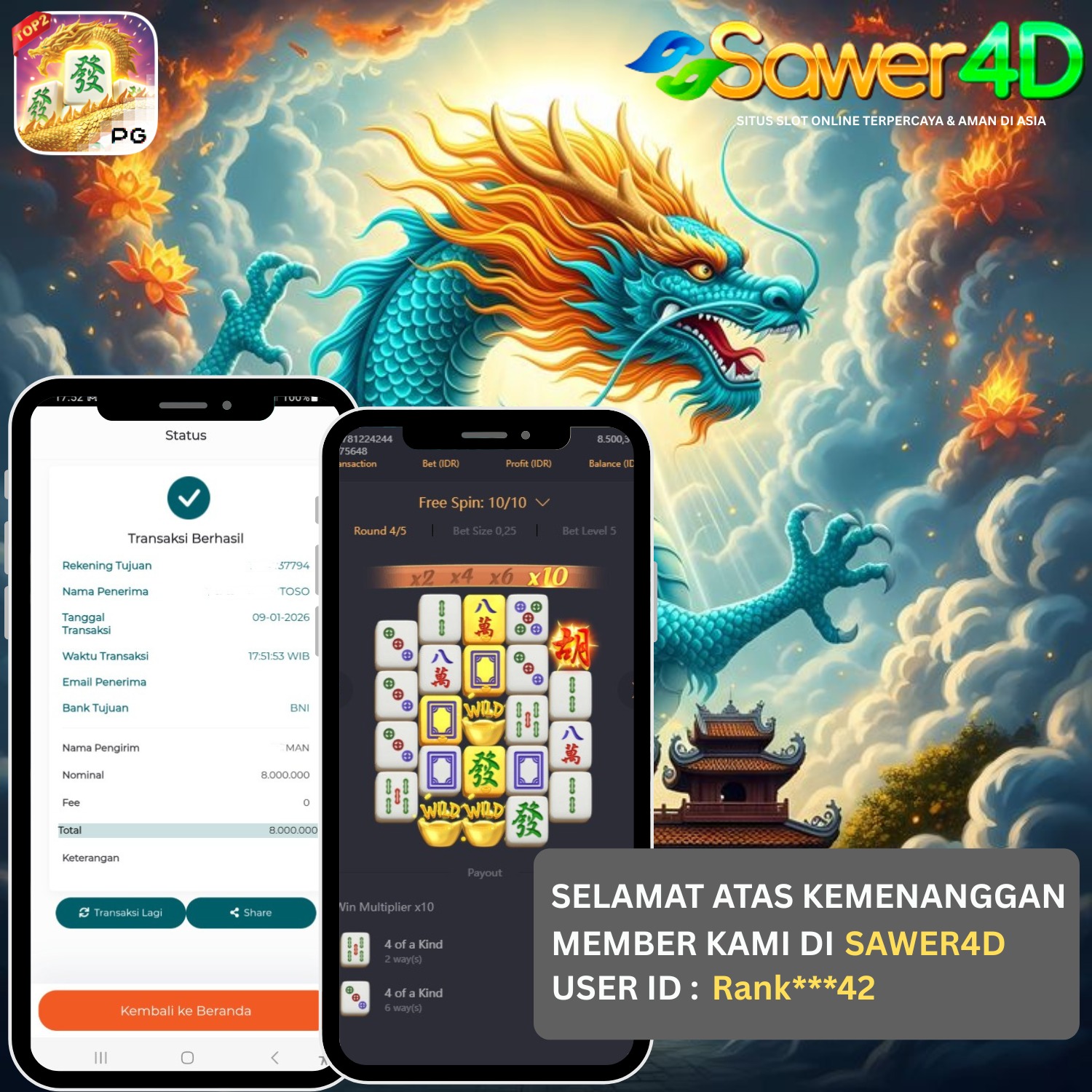 Mahjong lagi ramah parah — hasilnya bikin senyum lebar! Gas terus bro, semoga tren positif lanjut! 💪😈