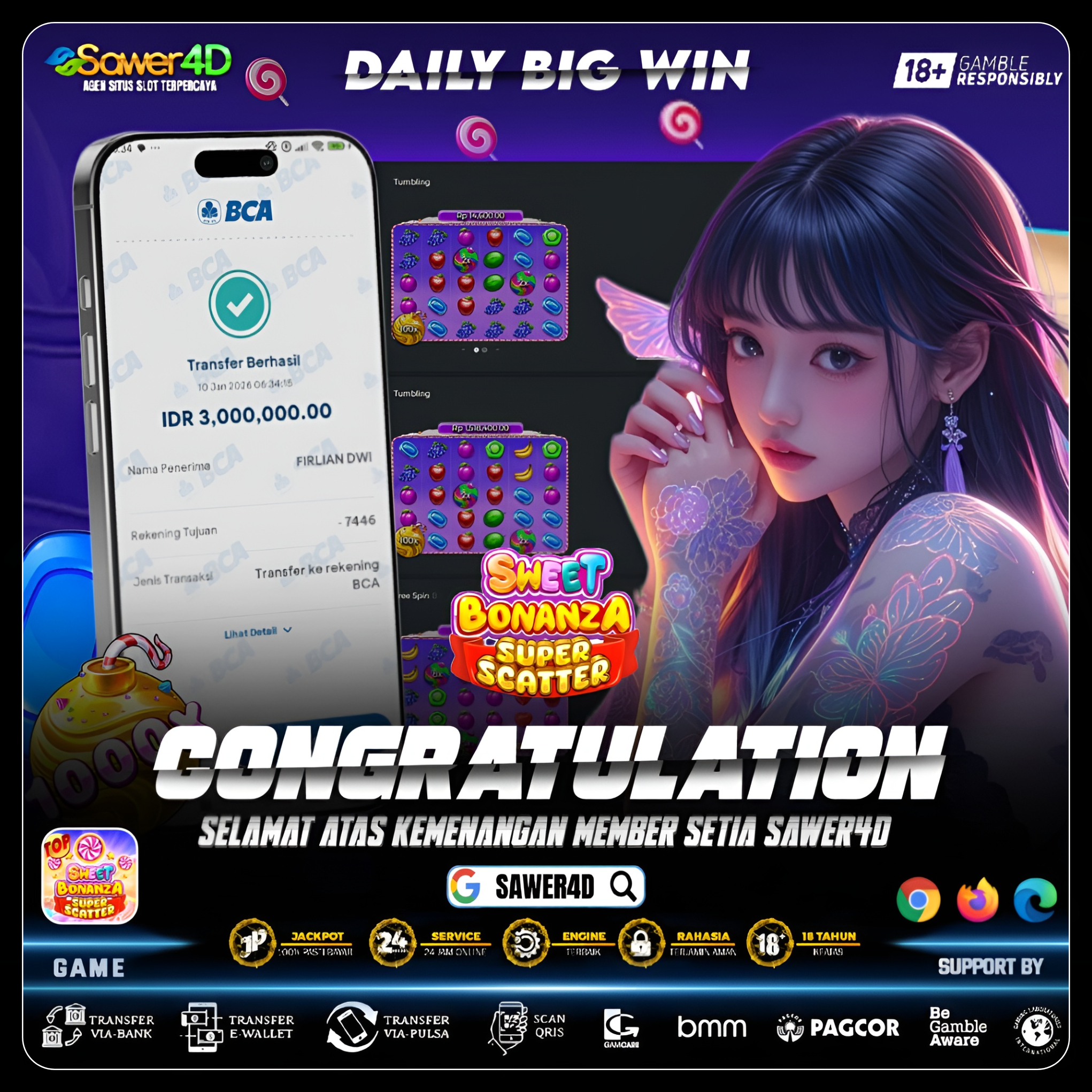 🍬 “Sweet Bonanza Super Scatter meledak! Manisnya kemenangan nggak ada obat 🍭💥”