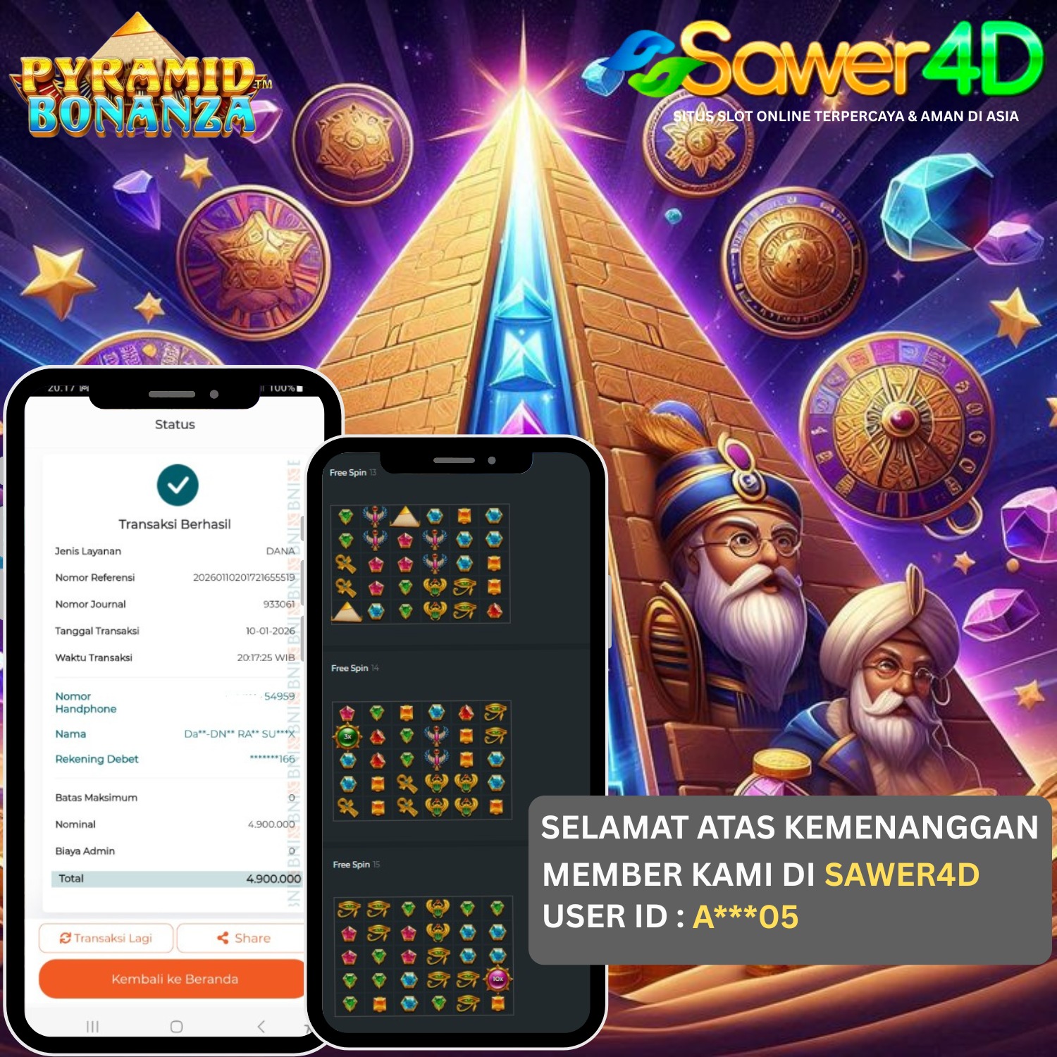 💥 EMAS JATUH, CUAN MELEDAK 💥 Pyramid Bonanza buktiin kalau momen gak bisa bohong 🔺💰