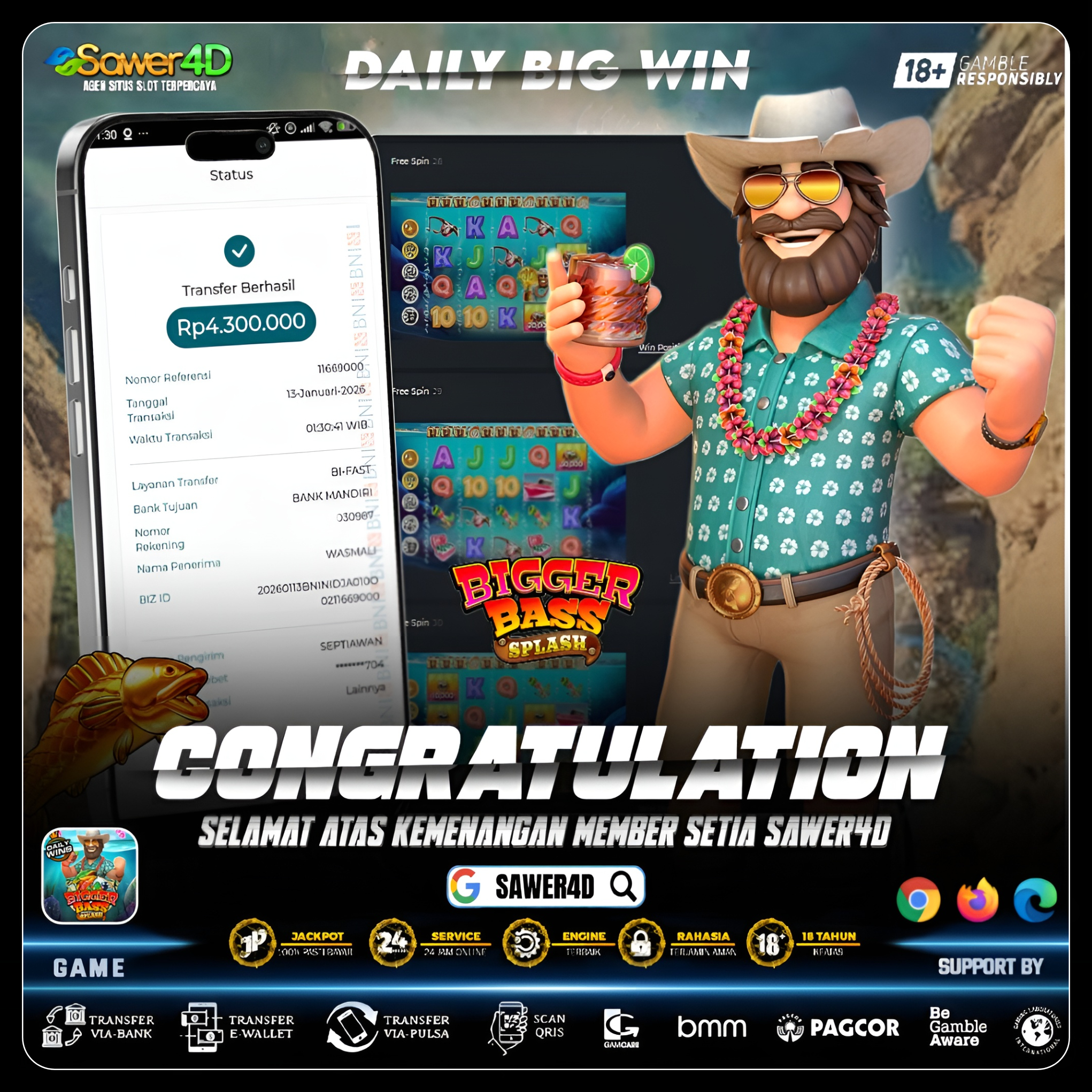 Strike besar! Bigger Bass Splash panen cuan 🎣💰