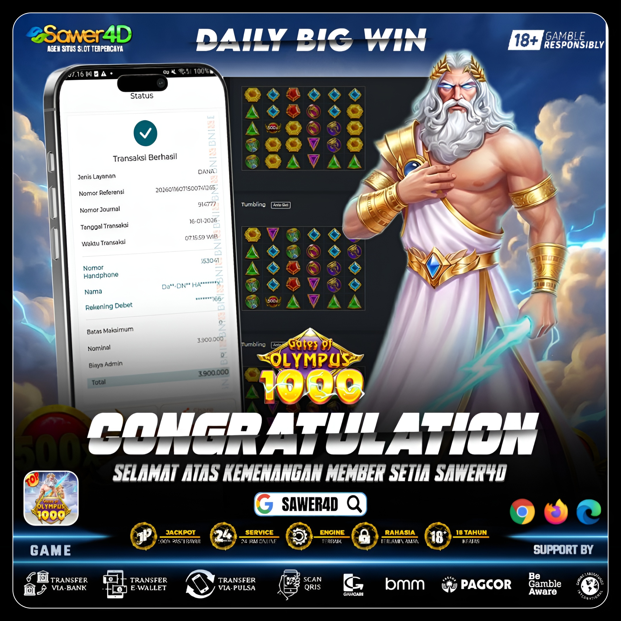 💰 Zeus on fire! Gate of Olympus 1000 jadi ladang cuan!