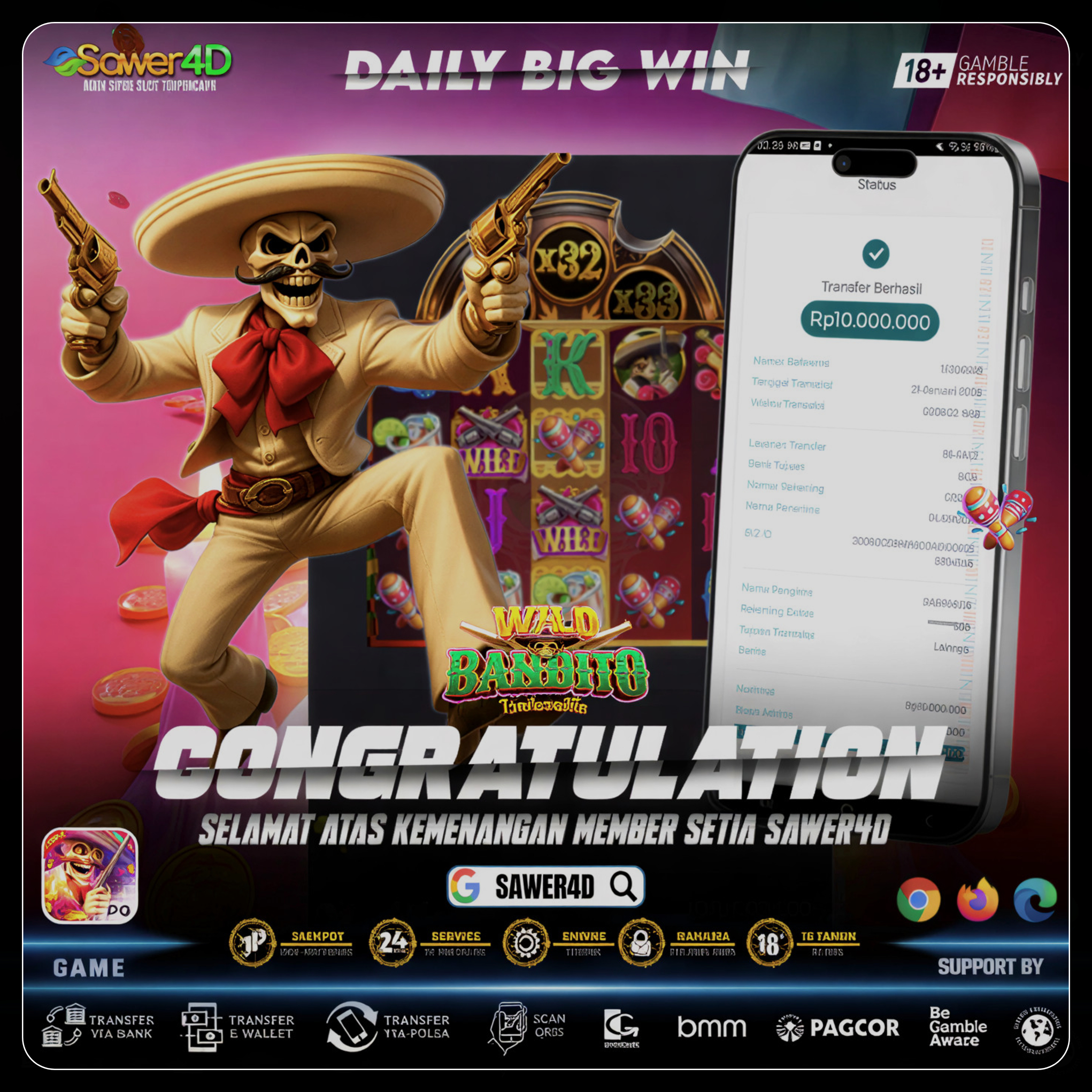 “Wild Bandito lagi baik hati! Sekali tembak, saldo langsung meningkat💥💰”