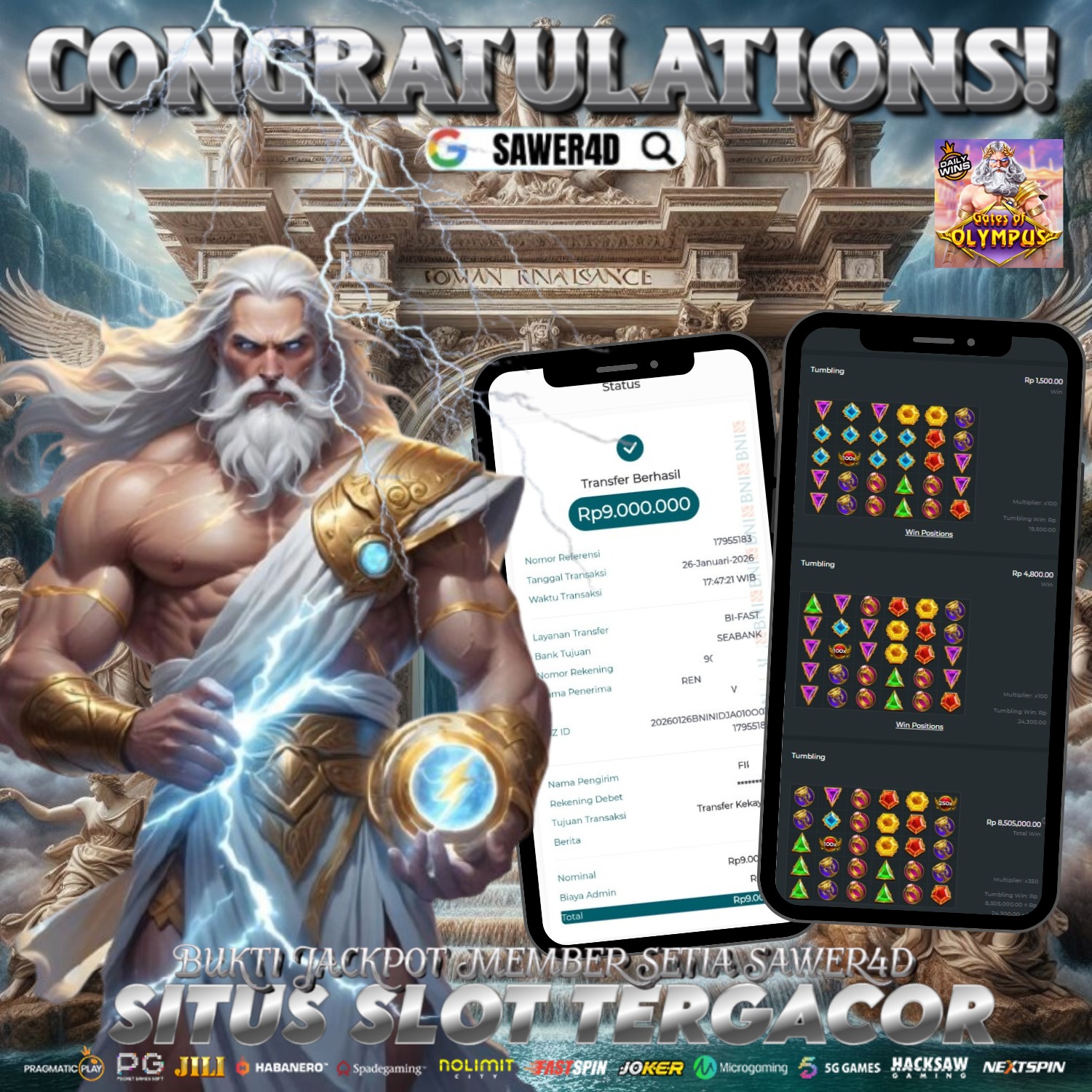 Gate of Olympus ON ⚡ Selamat atas kemenangannya bosku 💸