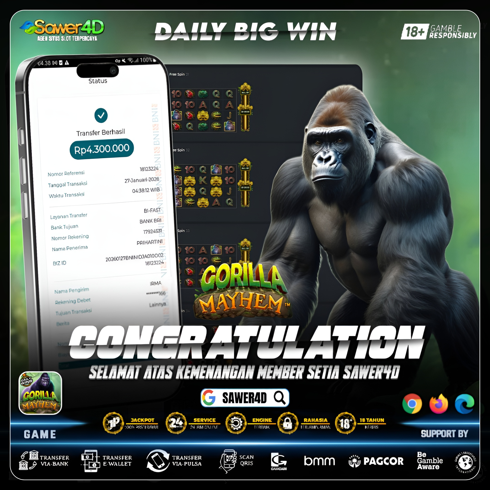 “Bukan gorilla biasa, ini pembawa cuan.”