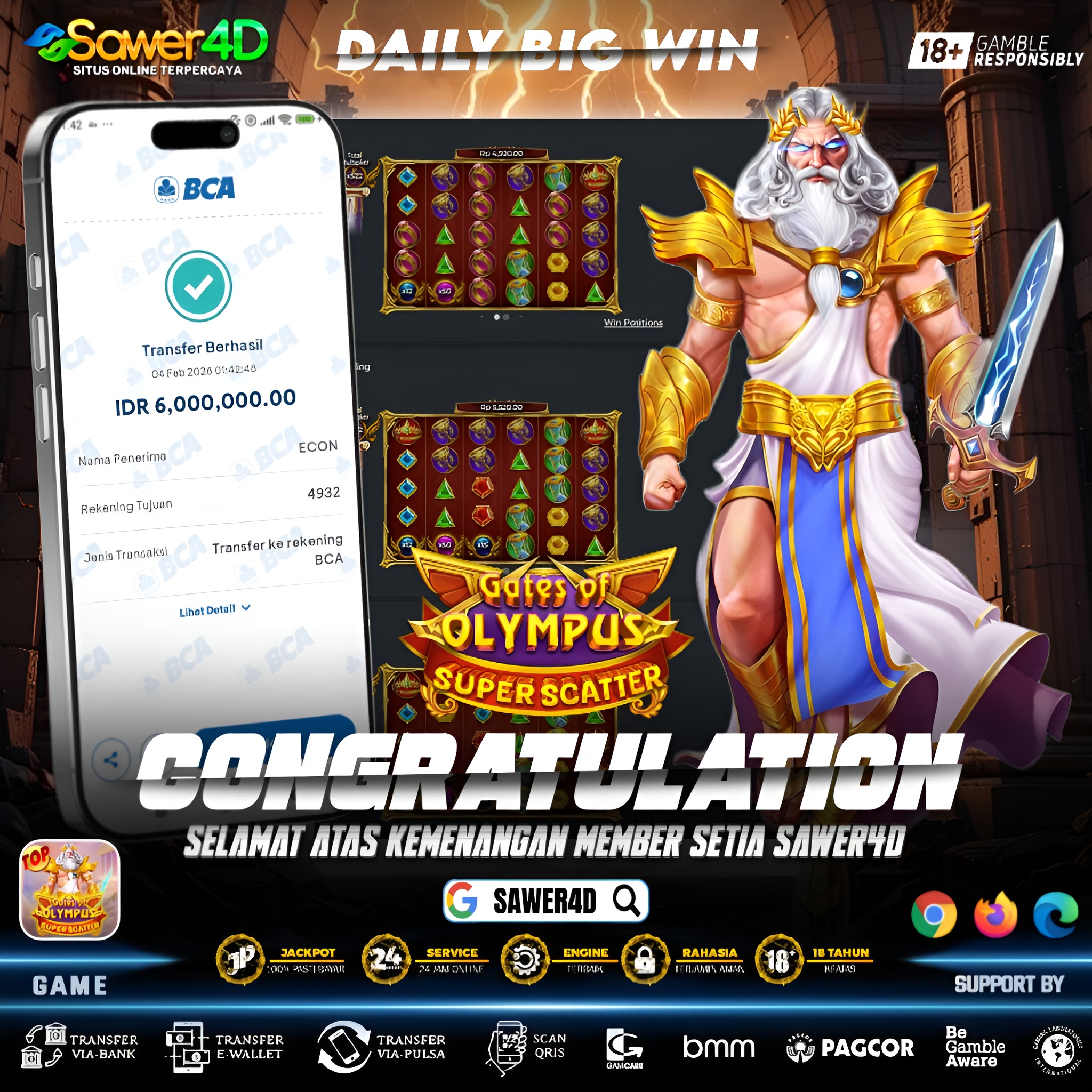 “Super Scatter mendarat, saldo ikut melesat ⚡💸”