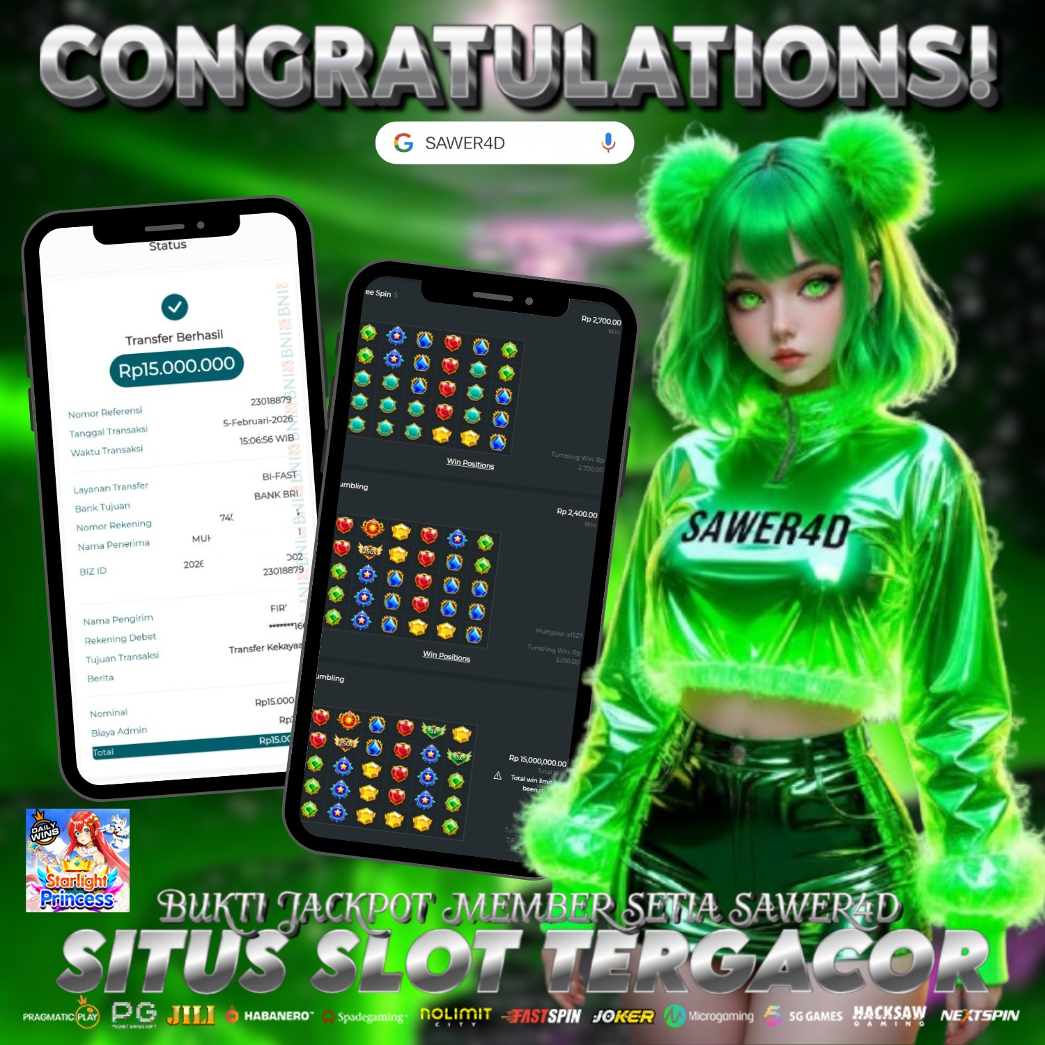 🌟 Princess tersenyum, bintang-bintang nyambung manis Perkalian naik pelan tapi pasti Hasilnya bikin hati adem 😎💰