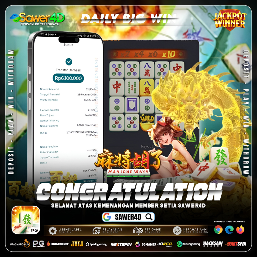 Dari modal santai jadi cuan berkali-kali 😎 Combo demi combo nggak berhenti sampai layar penuh kemenangan!