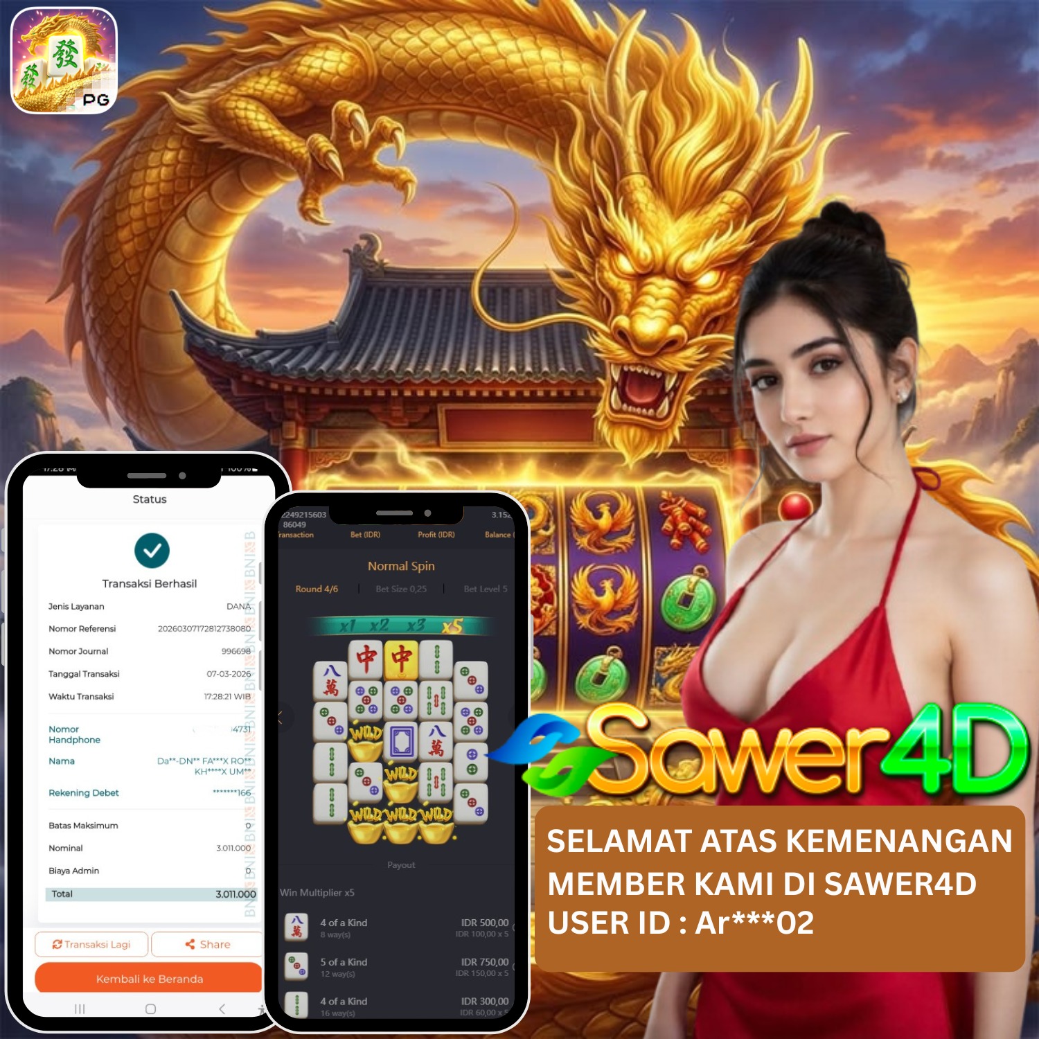 elamat bosku! Kemenangan manis di game Mahjong Ways berhasil dibawa pulang hari ini. Scatter datang bertubi-tubi, saldo langsung meroket!