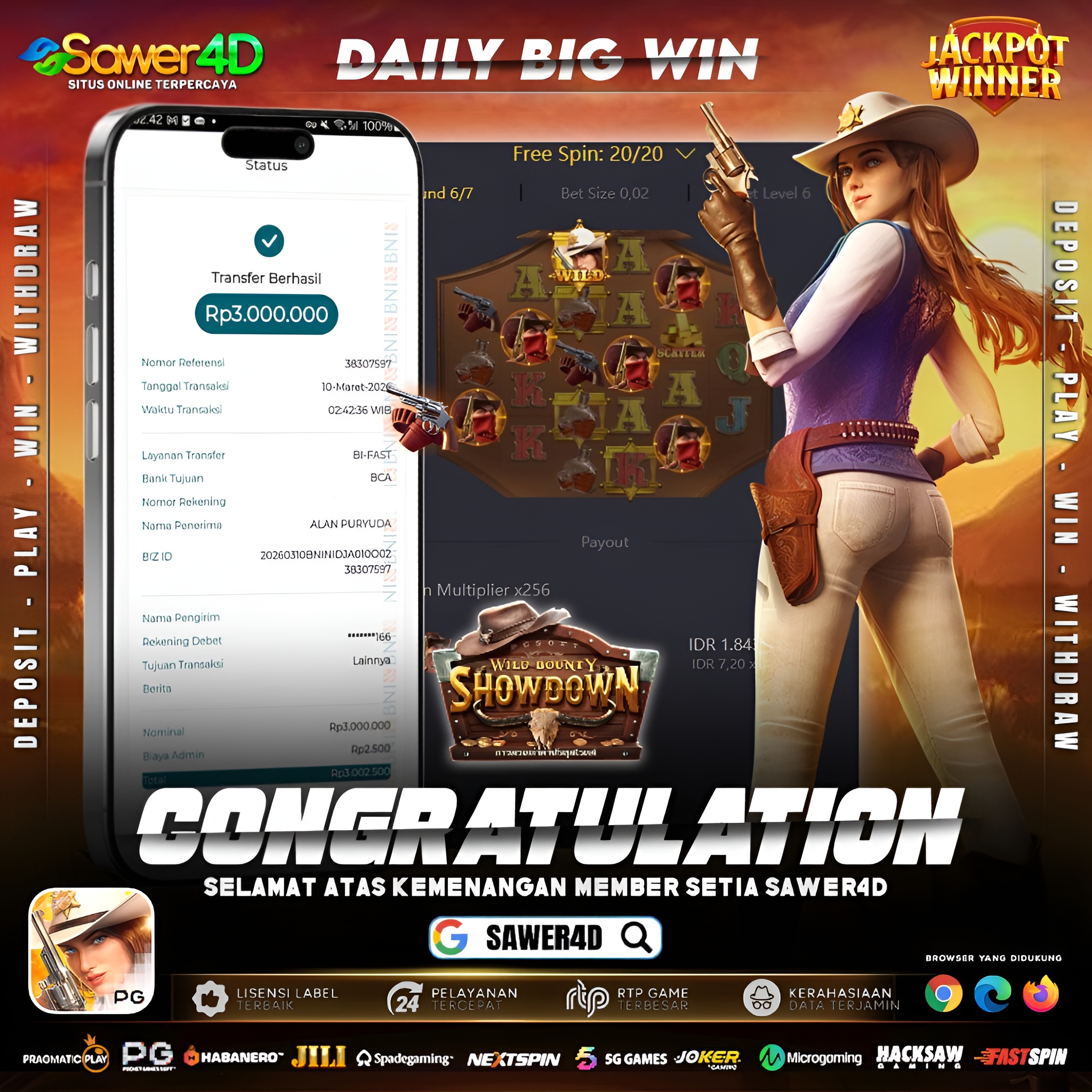 🤠 Wild Bounty Showdown lagi panas! Duel bounty pecah, kemenangan langsung berlipat tanpa ampun!