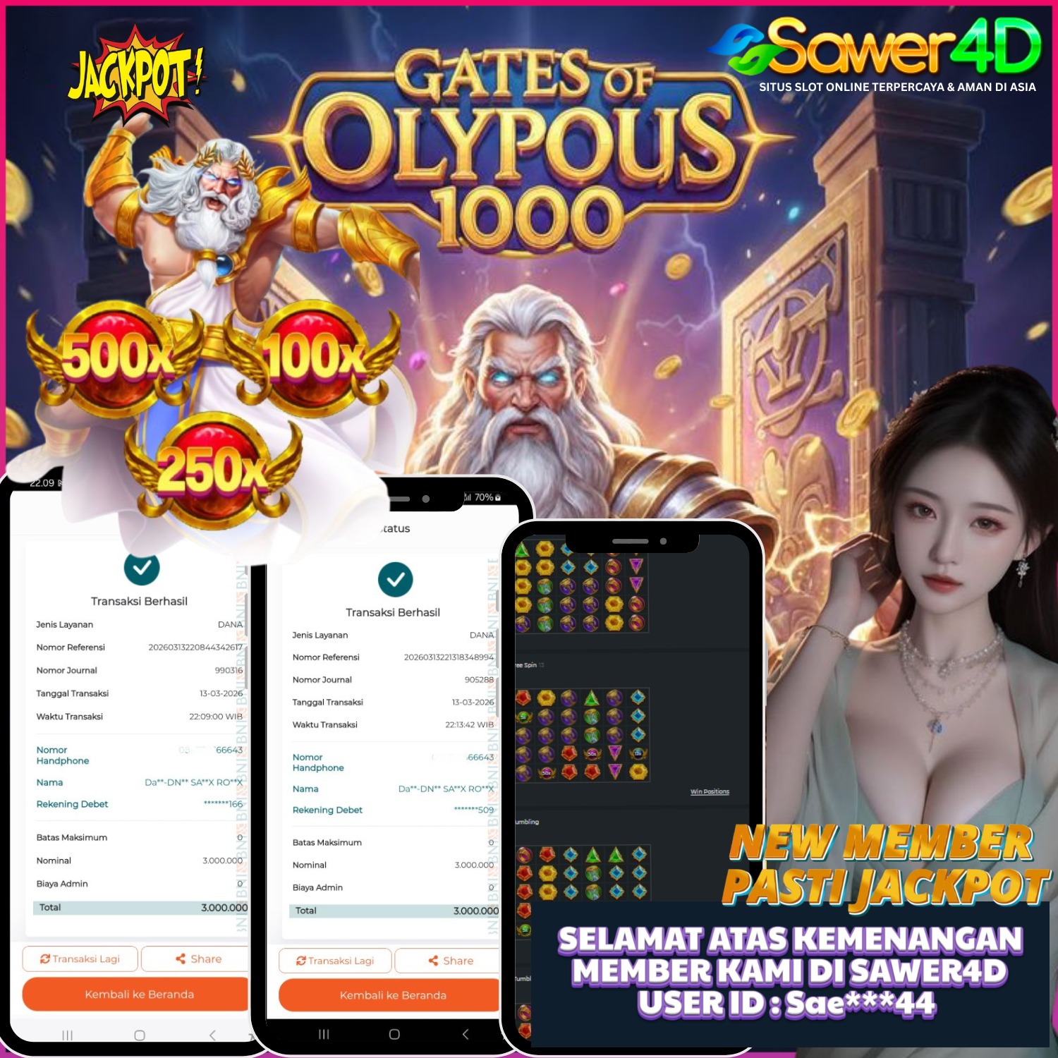 Langit Olympus bersinar hari ini, hasil putaran membawa kemenangan yang luar biasa