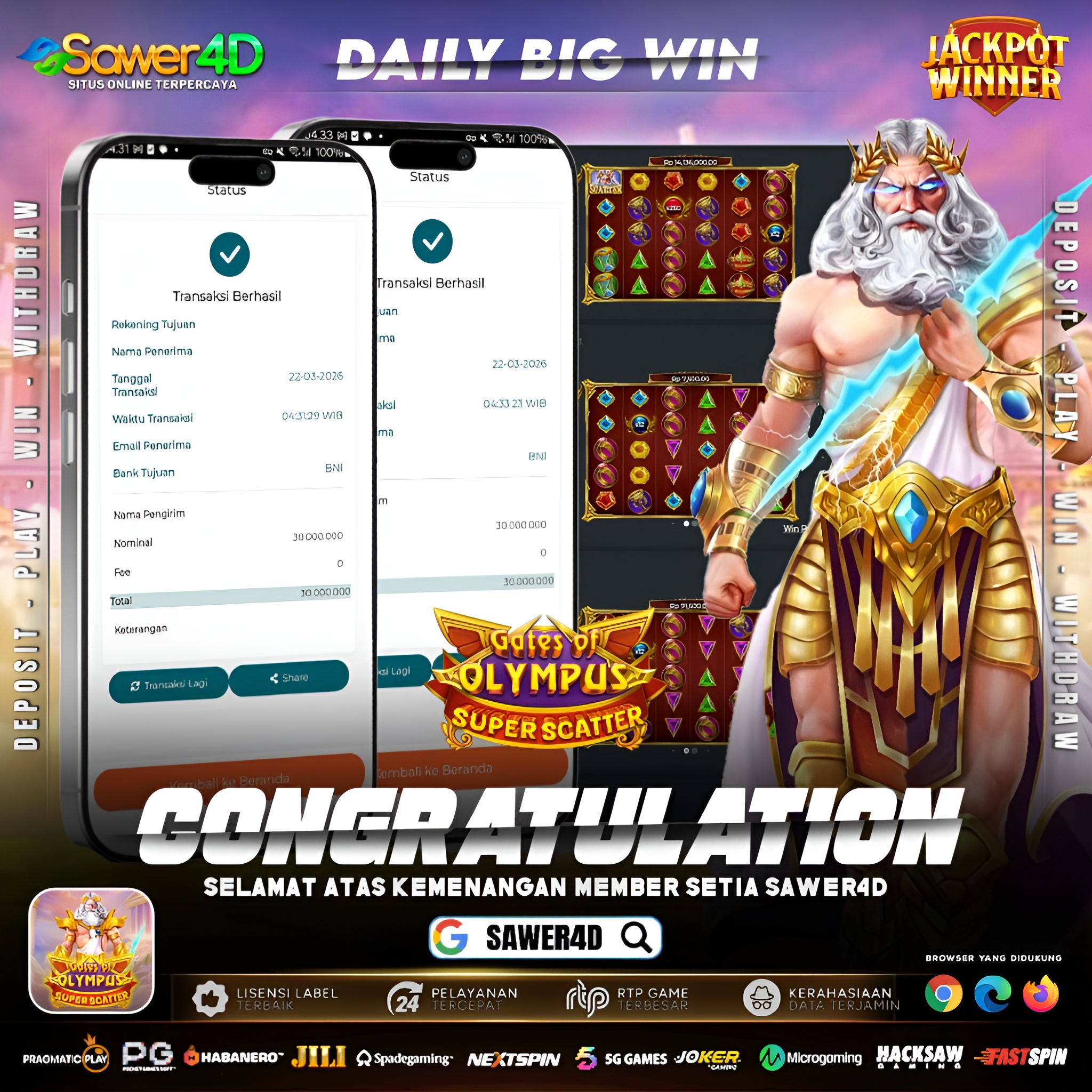 “Zeus lagi royal hari ini… 60 juta langsung cair! 👑💰”