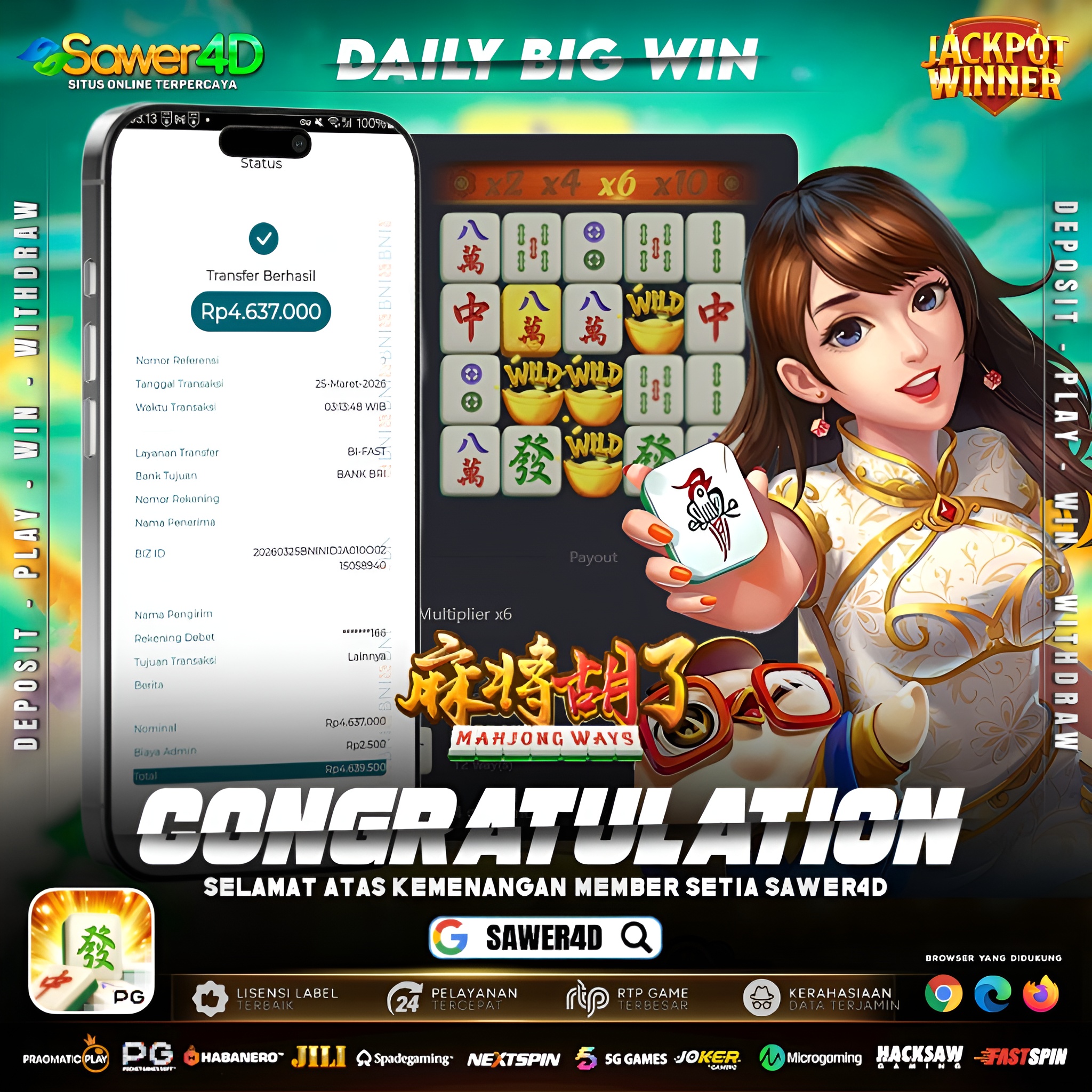 Dari coba-coba jadi cuan nyata! 🀄💰 4 juta hari ini!