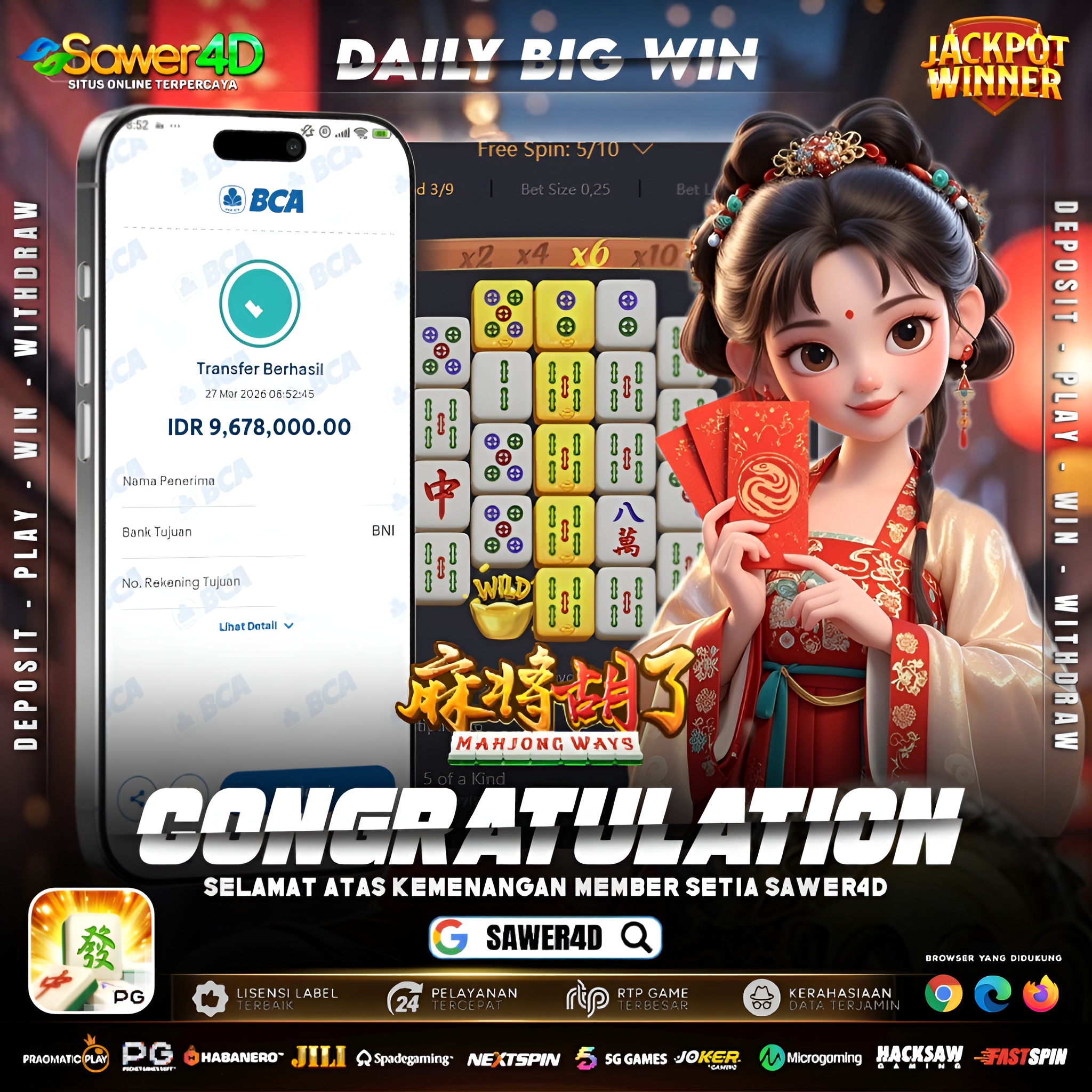 “GACOR PARAH! 🀄🔥 Sekali jalan tembus 9,6 juta!”