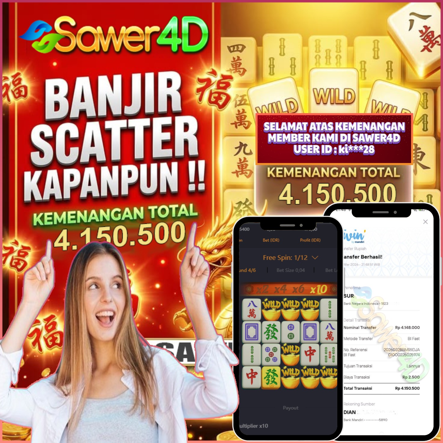 Tile terbuka satu per satu, dan akhirnya kemenangan besar datang 💥🀄