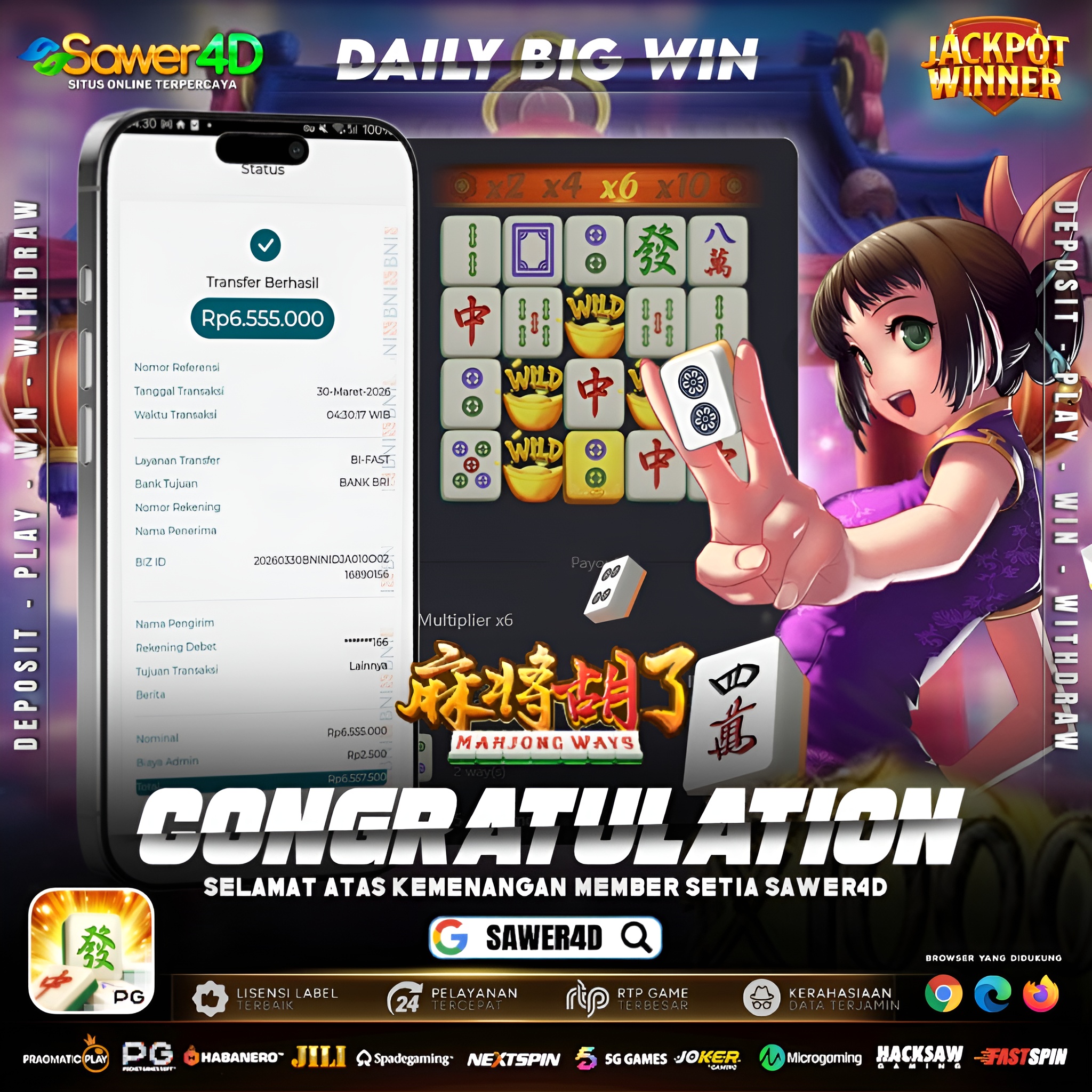 MAHJONG WAYS 1 tembus 6,5 JUTA! 💥 Scatter datang bertubi-tubi, cuan gak ada lawan! 💰