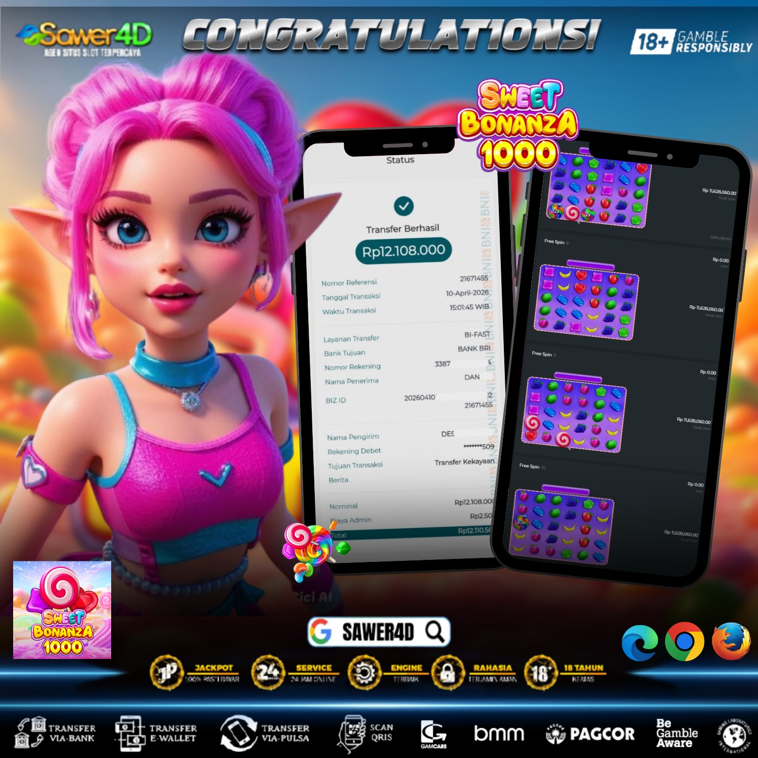 Hujan manis hari ini 🍬 hasilnya langsung kerasa dari awal sampai akhir 💥💰