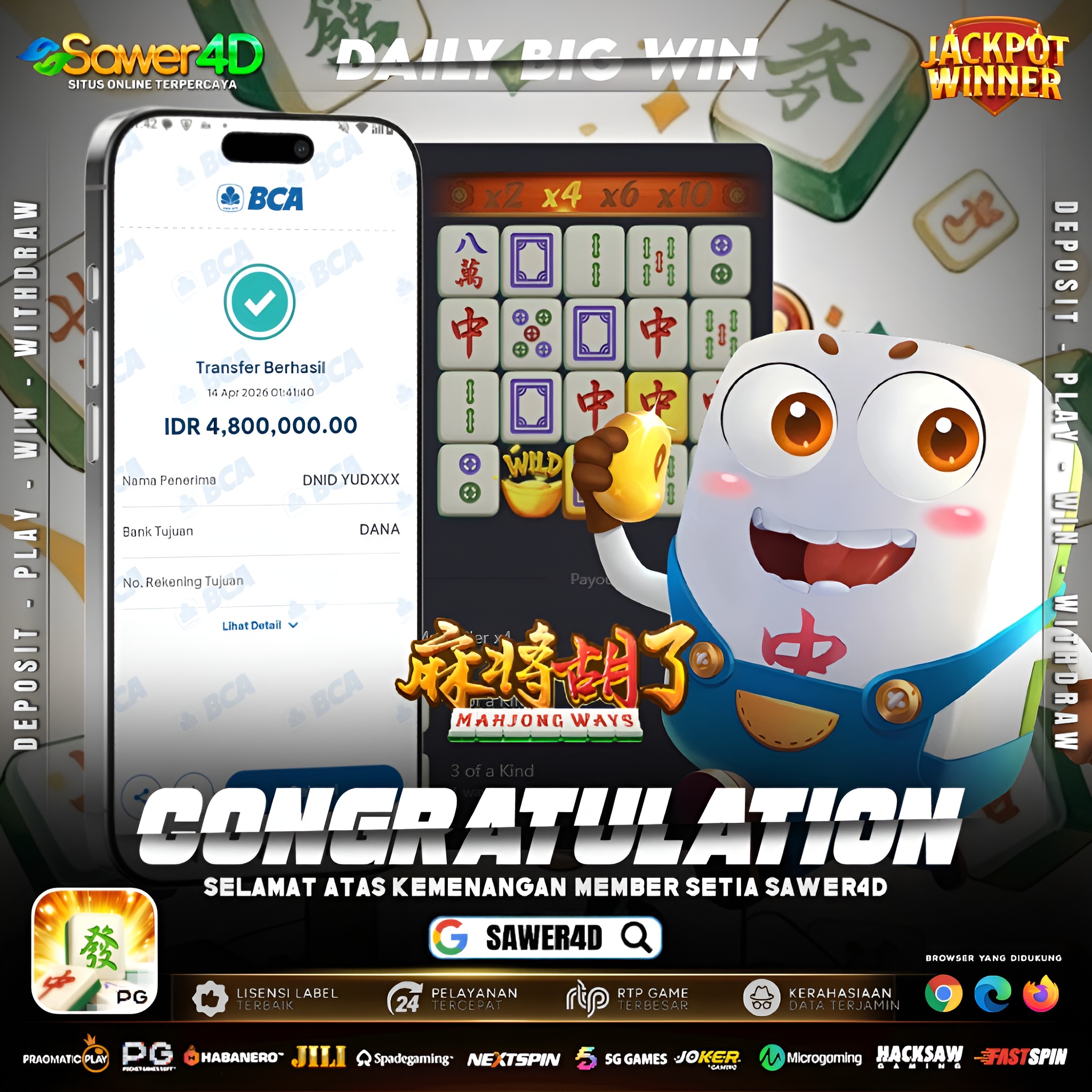 Sekali gas langsung amankan 4.8 JUTA 💰  Modal kecil, hasil maksimal, hoki lagi berpihak! 😎