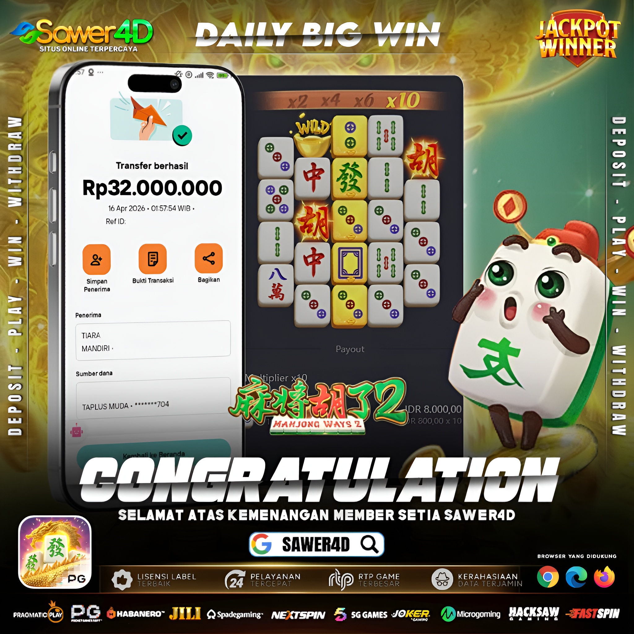 Gas sekarang sebelum moment gacor lewat! Siapa tahu kamu next yang dari “cacing jadi naga” 🐲🔥