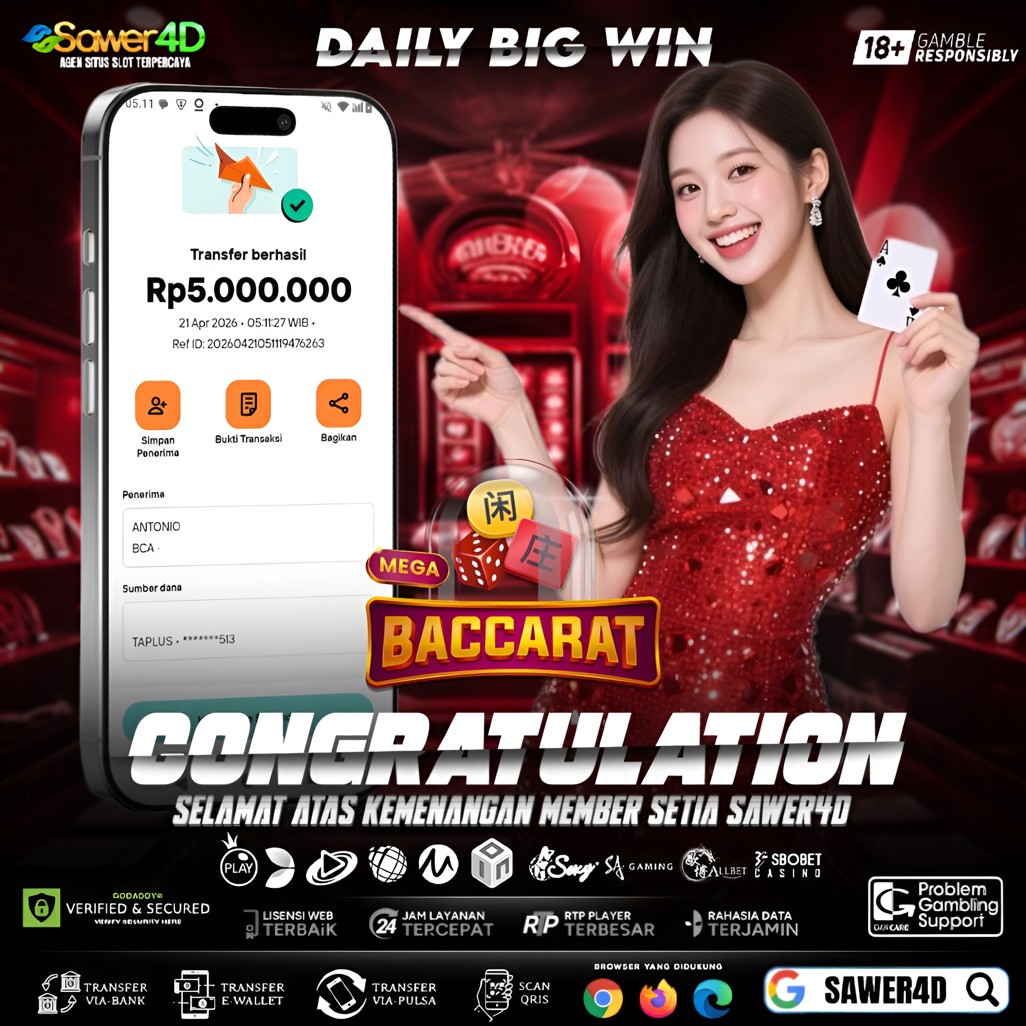 “BOOM! Baccarat lagi gacor parah 💸 Sekali gas langsung wede 5 juta! Timing pas + feeling tajam = cuan maksimal 🚀”