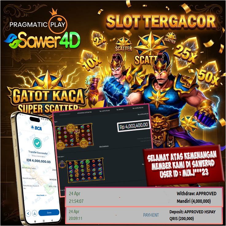 Gates of Gatot Kaca Super Scatter Modal Receh hasilnya Tidak main-main! 😎memberikan kemenangan sampai 4 juta!CAIR LANGSUNG!!💰