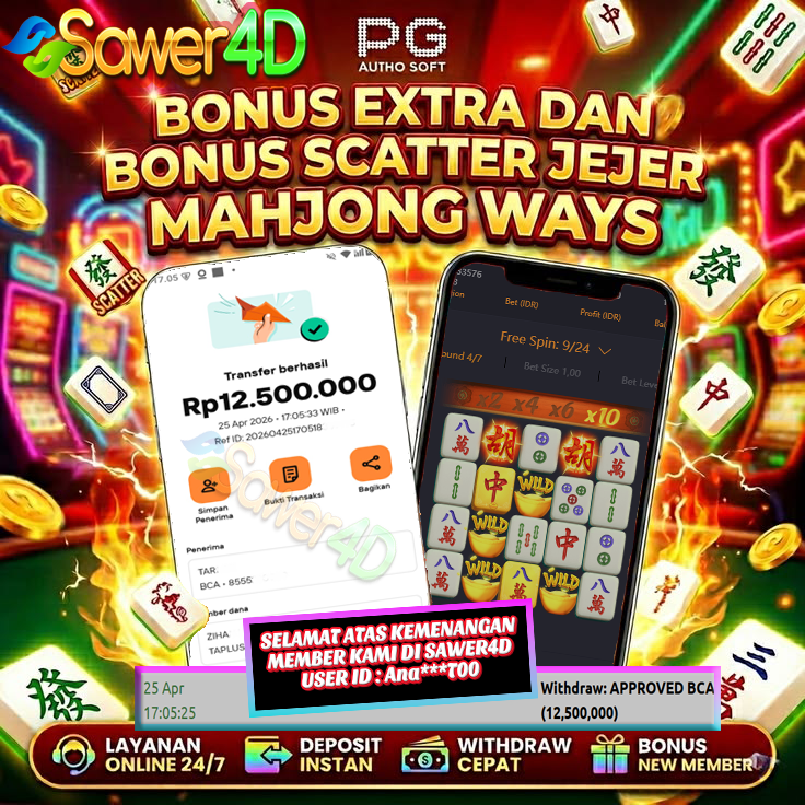 MAHJONG WAYS DI SAWER4D MEMBERIKAN BUKTI BUKAN JANJI - JANJI PALSU SEPERTI SITUS LAIN! MODAL RECEH SEKALI JEBRETT LANGSUNG JADI JUTAWAN💰