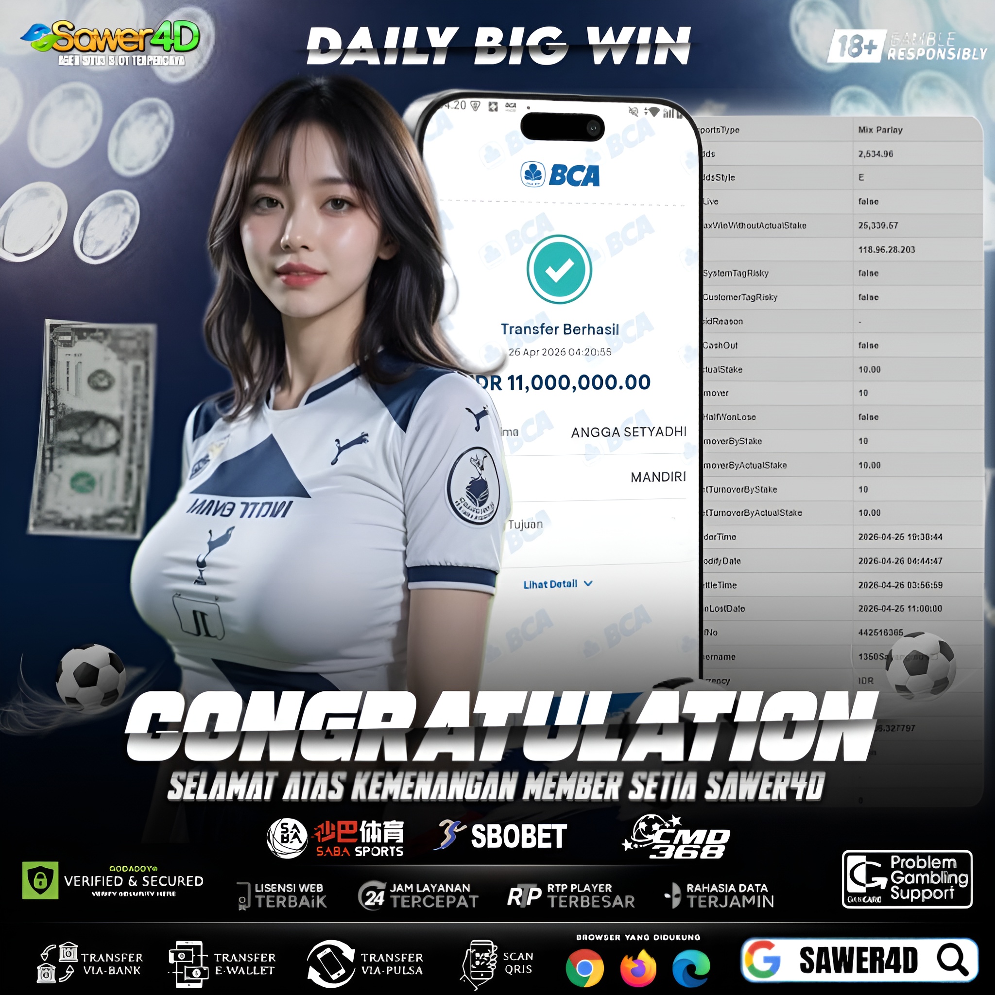 Prediksi tepat, hasil langsung dahsyat 💰 Sekali pasang, langsung tembus 11 juta!
