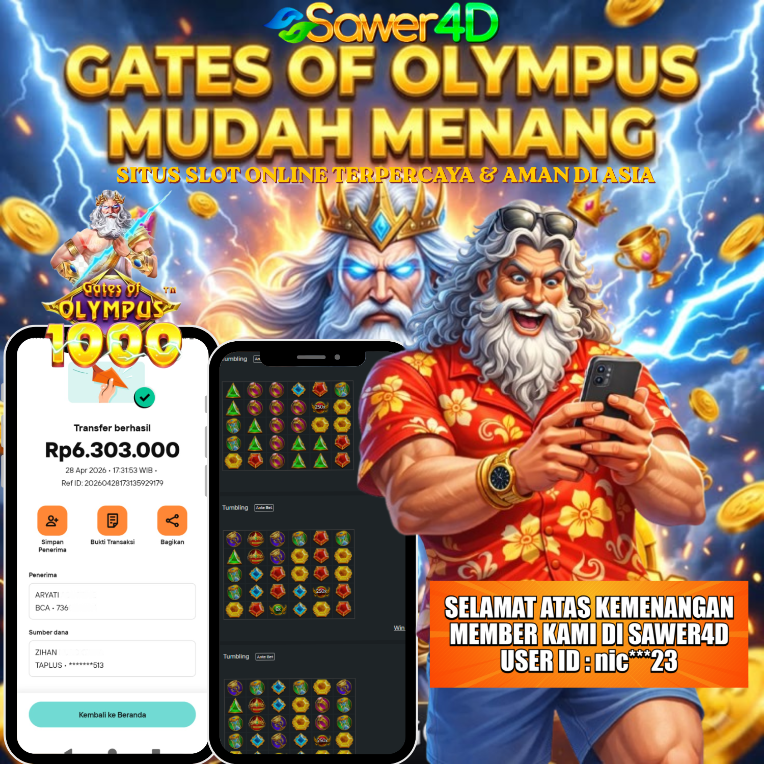 Hari ini Gates of Olympus 1000 lagi bagi-bagi rezeki 😎 Super pecah di luar buktiin kalau sekali masuk gerbang… bisa langsung panen besar! 🚀🔥